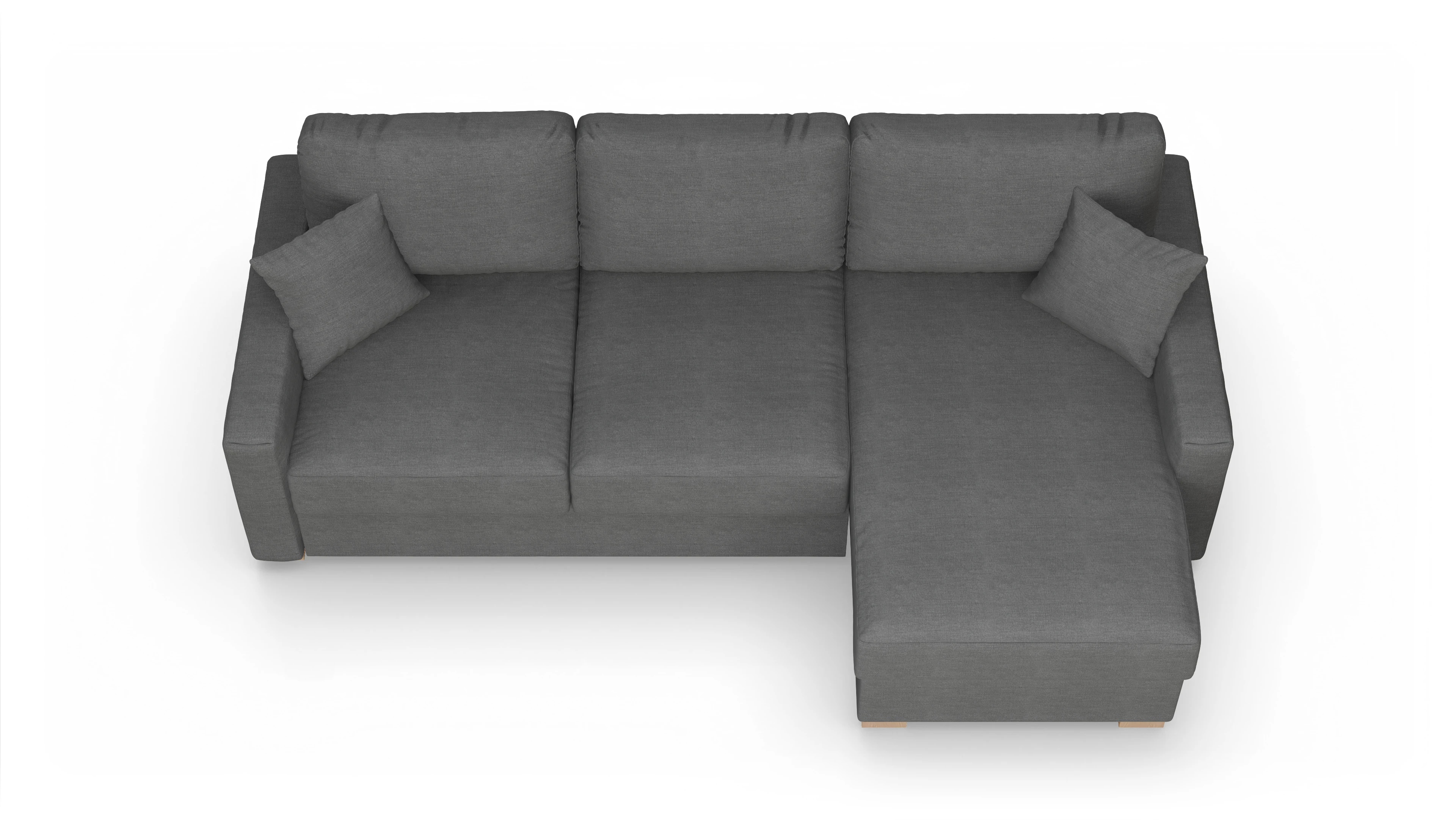 Ansicht des Produktes Christensen Sofa mit Rec rechts in Stoff grau