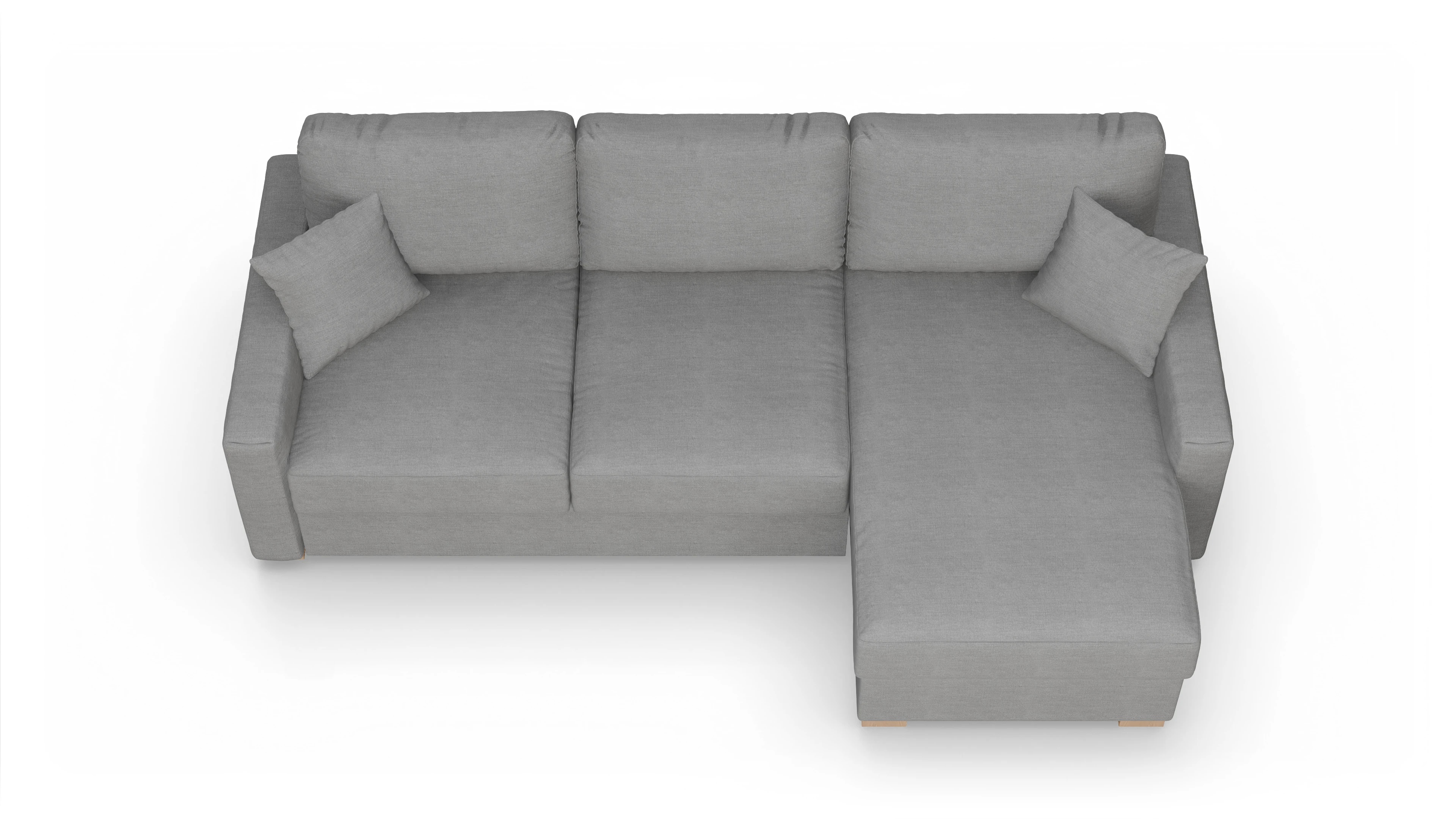 Ansicht des Produktes Christensen Sofa mit Rec rechts in Stoff grau