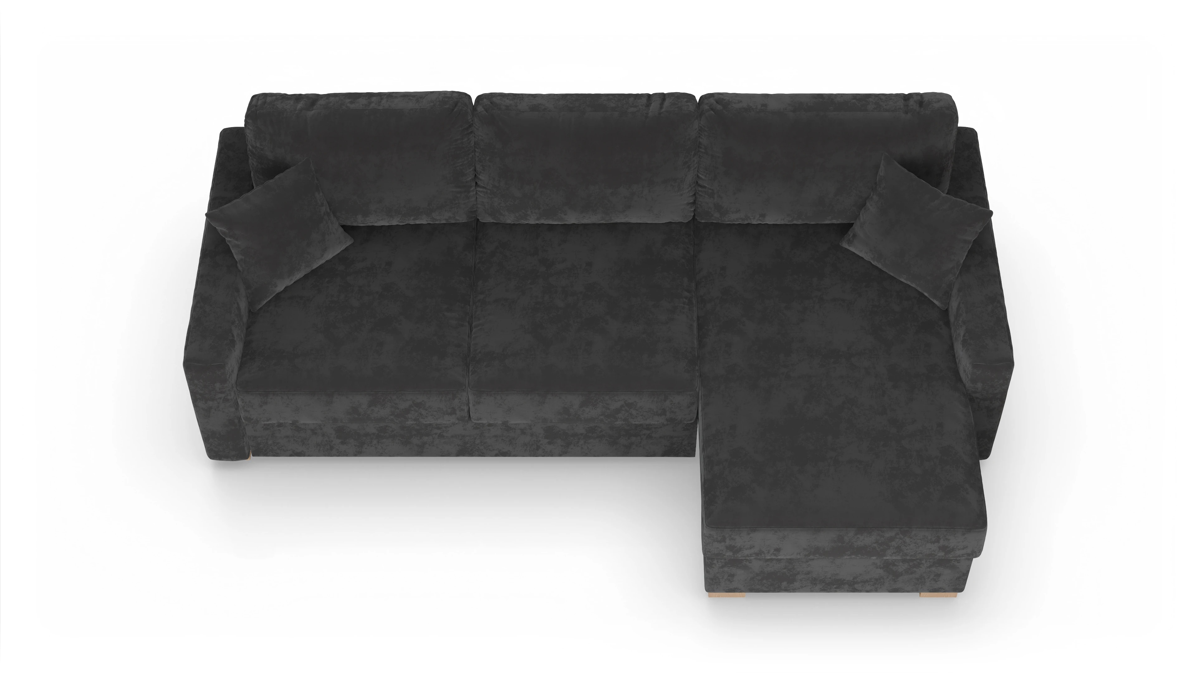 Ansicht des Produktes Christensen Sofa mit Rec rechts in Samt schwarz