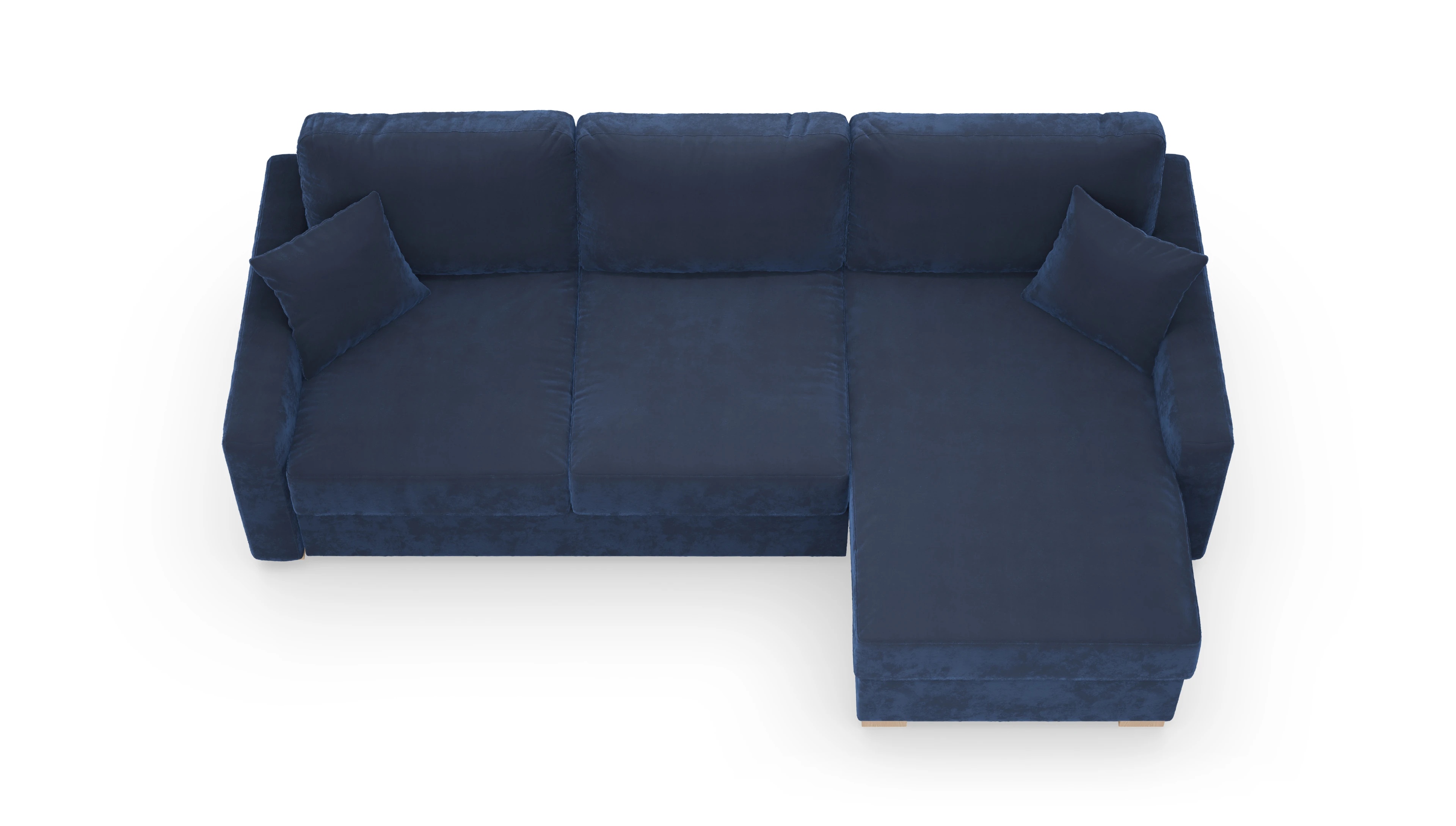 Ansicht des Produktes Christensen Sofa mit Rec rechts in Samt blau