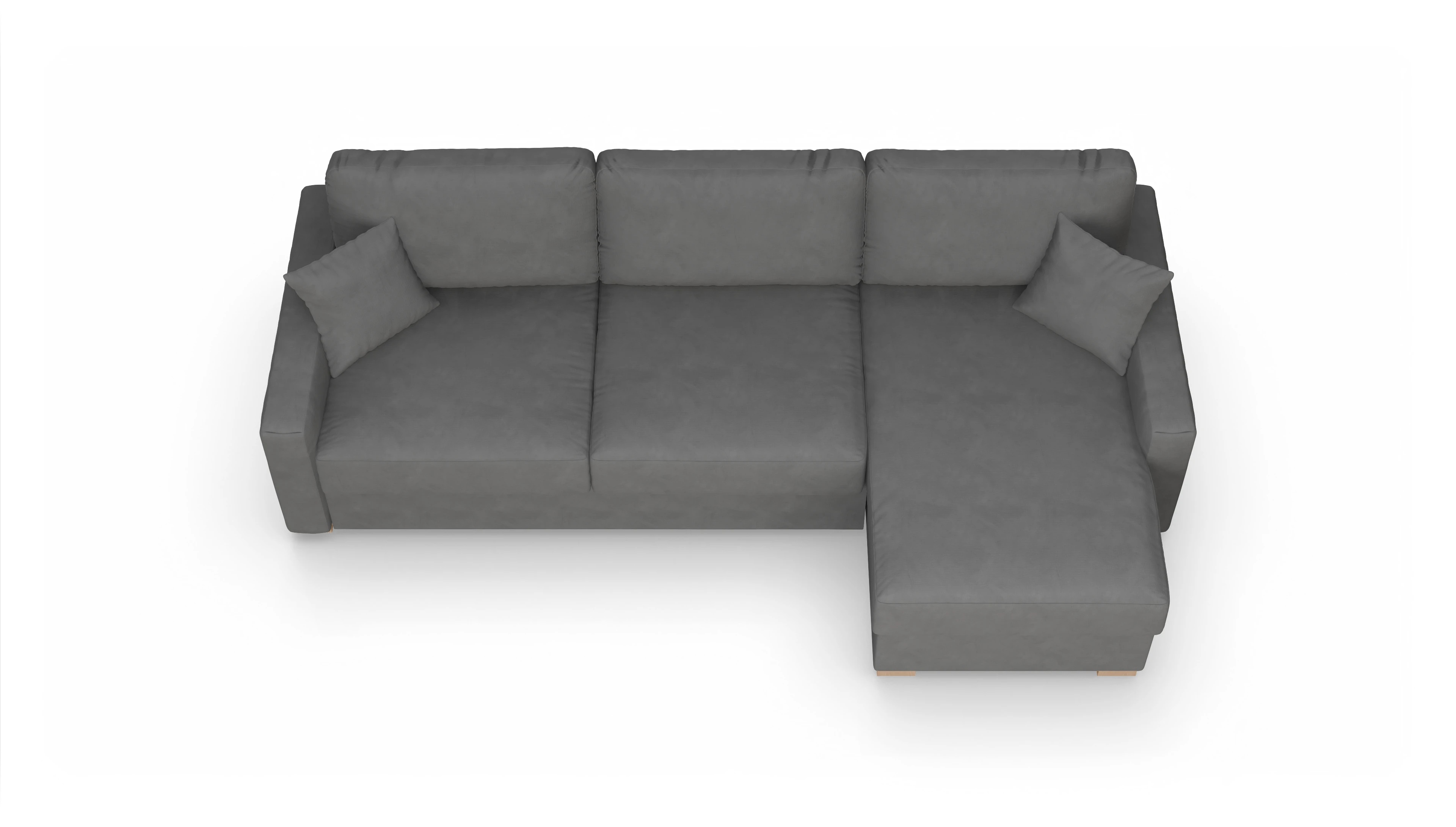 Ansicht des Produktes Christensen Sofa mit Rec rechts in Stoff grau