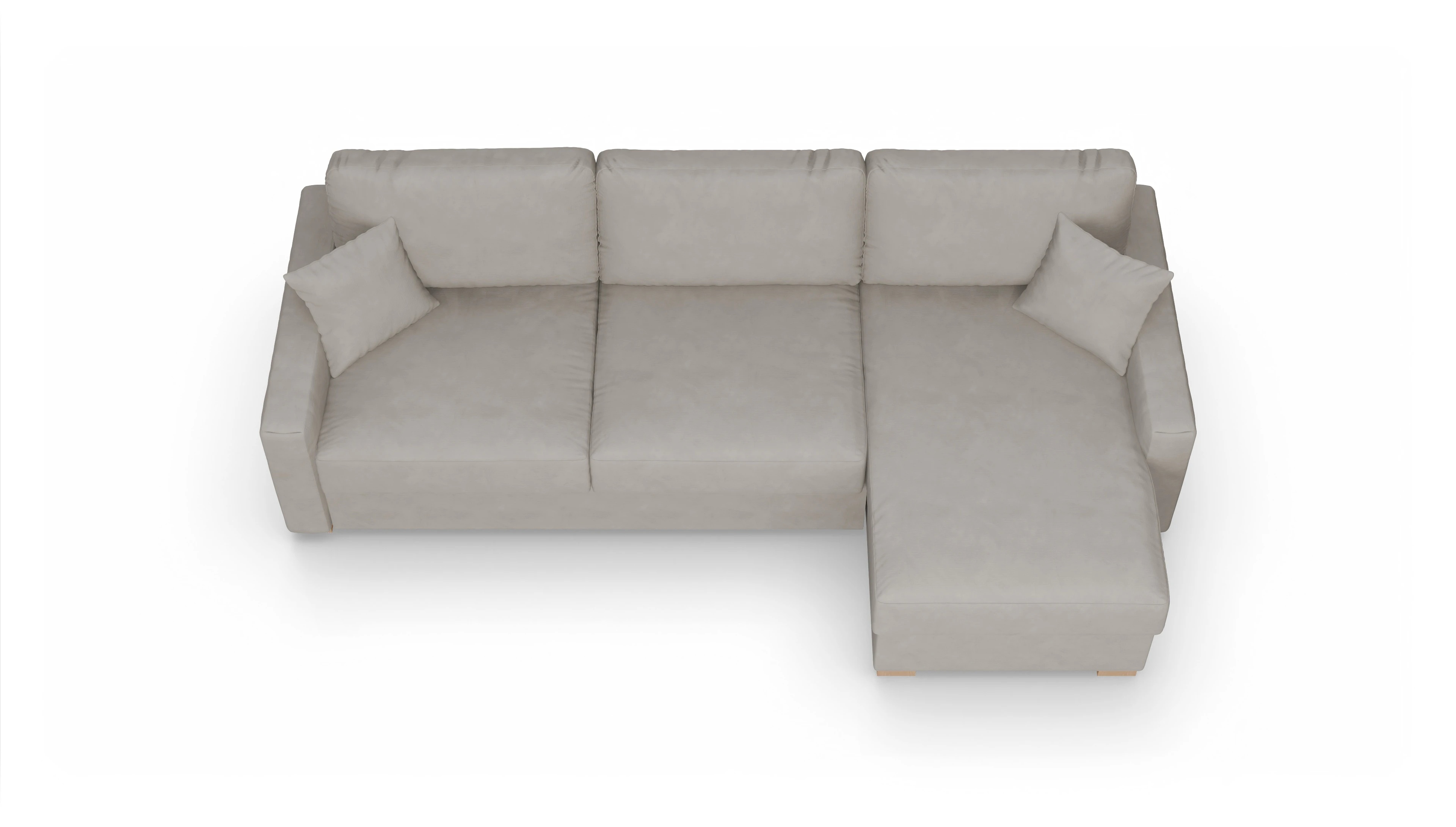 Ansicht des Produktes Christensen Sofa mit Rec rechts in Stoff grau