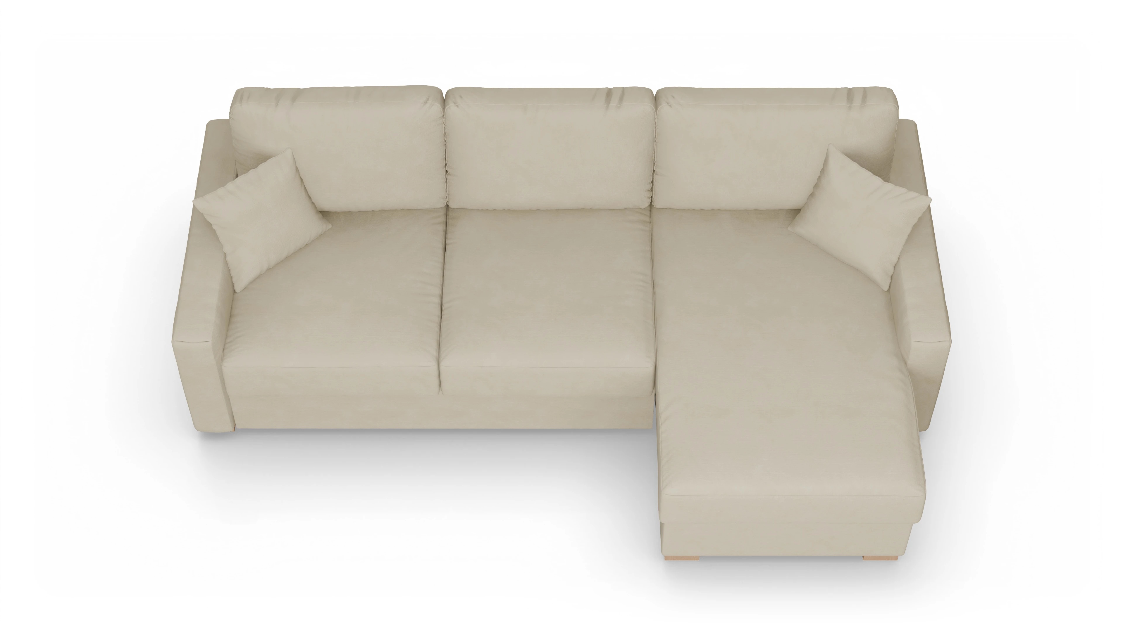 Ansicht des Produktes Christensen Sofa mit Rec rechts in Stoff beige