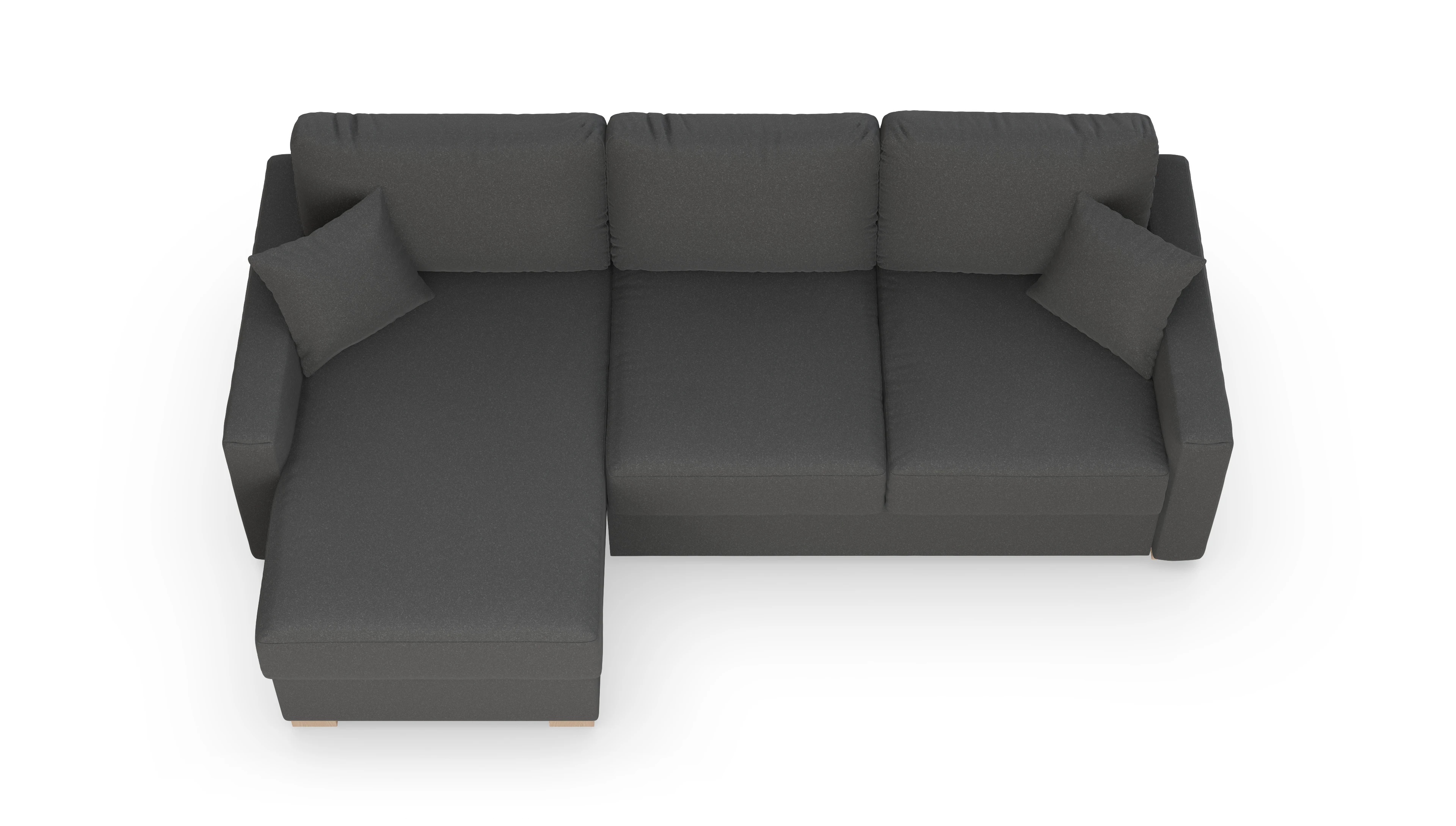 Ansicht des Produktes Christensen Sofa mit Rec links in Stoff schwarz