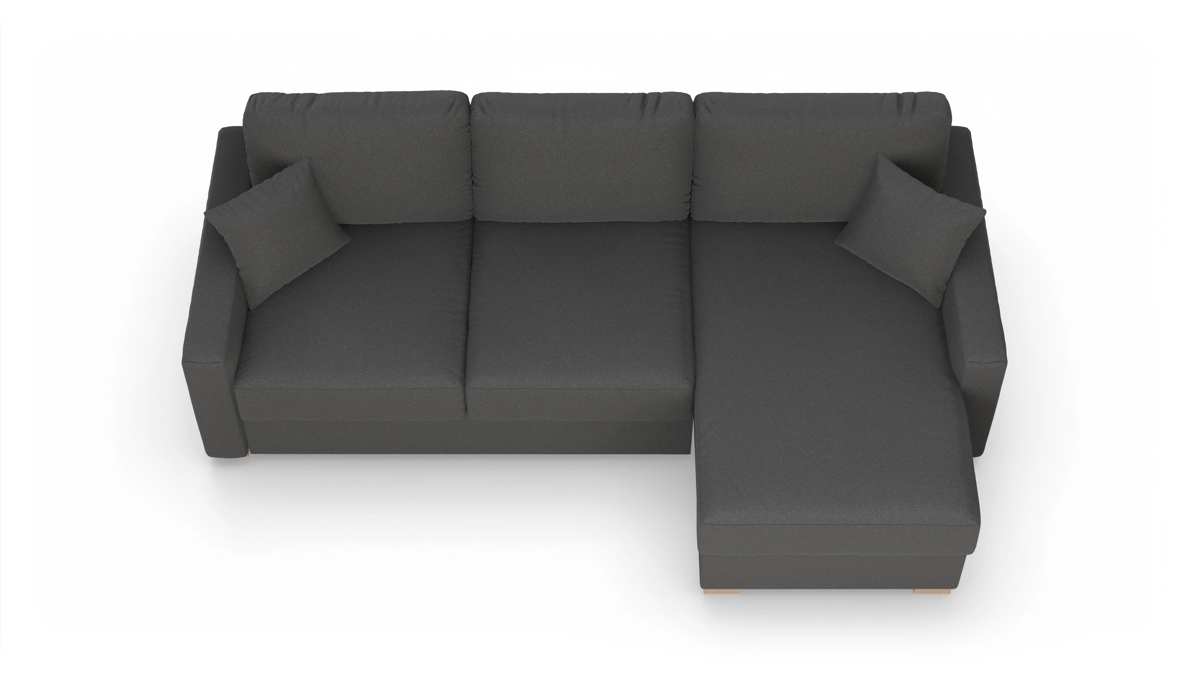 Ansicht des Produktes Christensen Sofa mit Rec rechts in Stoff schwarz