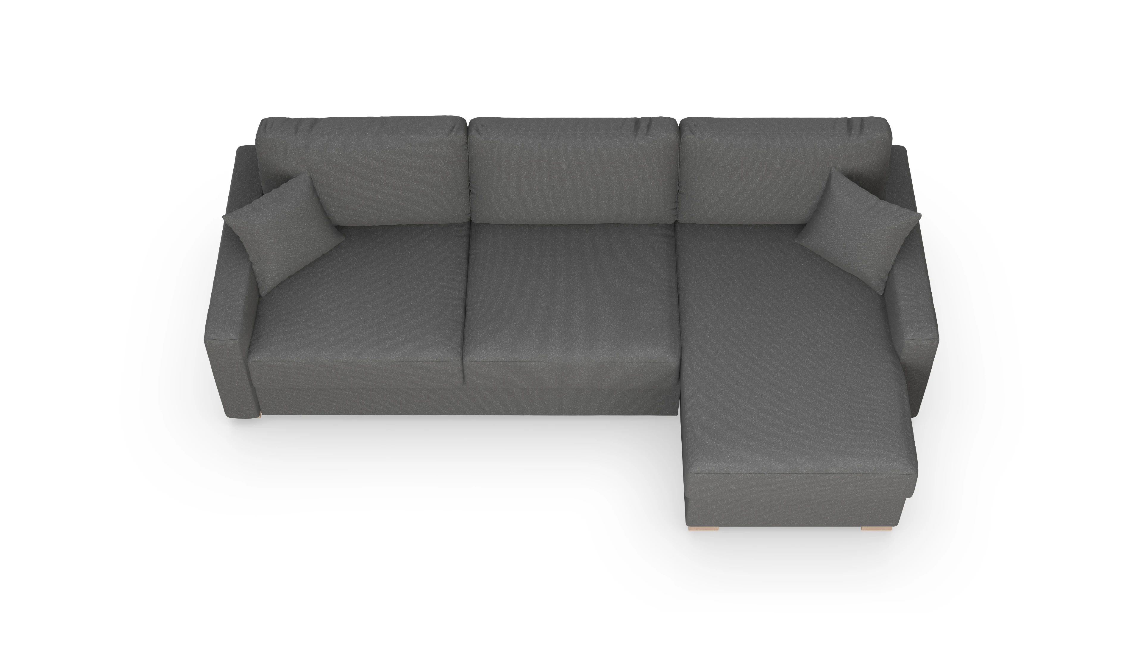 Schlafsofa Christensen Ansicht des Produktes Christensen Sofa mit Rec rechts in Stoff grau