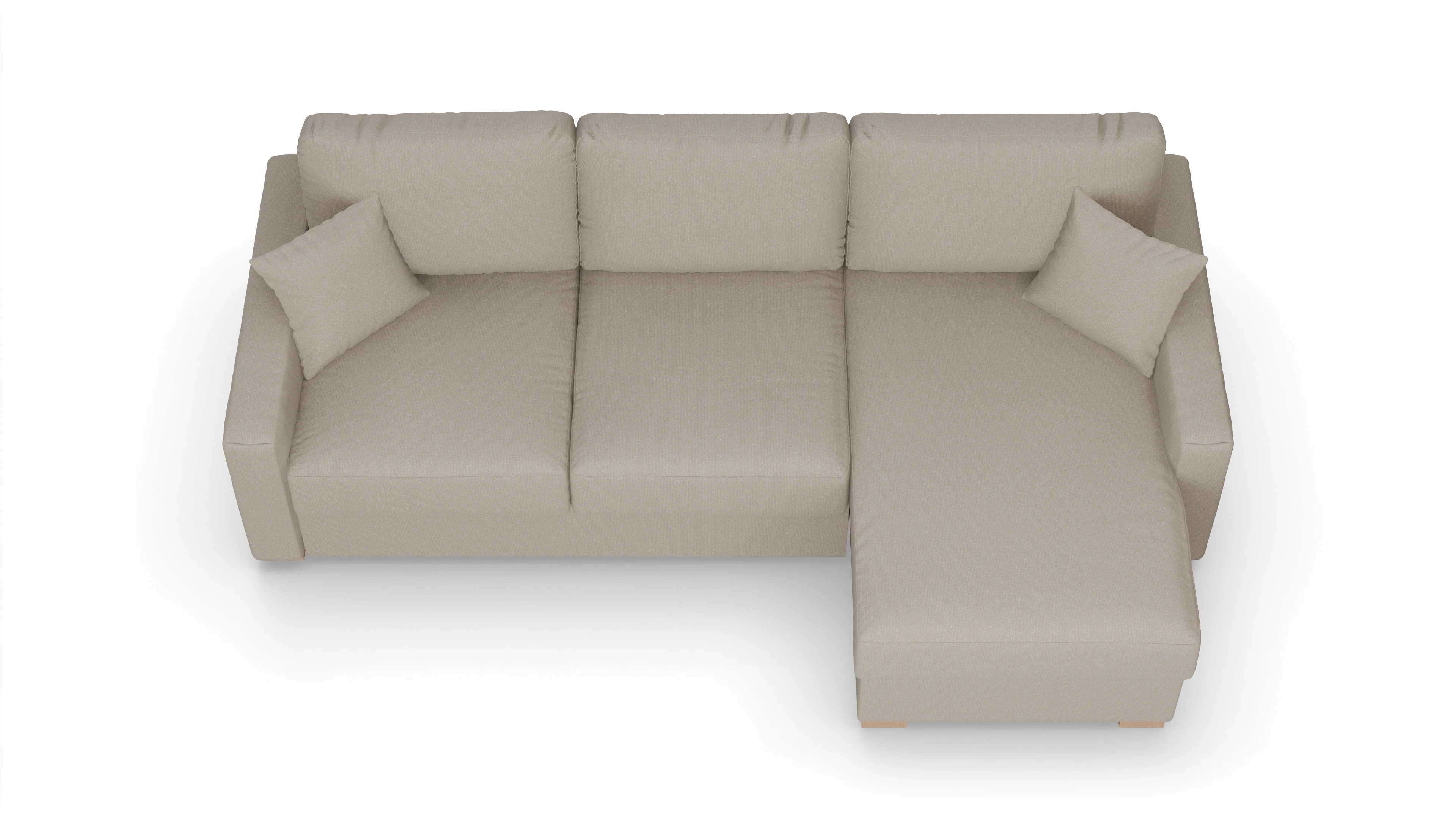 Ansicht des Produktes Christensen Sofa mit Rec rechts in Stoff beige