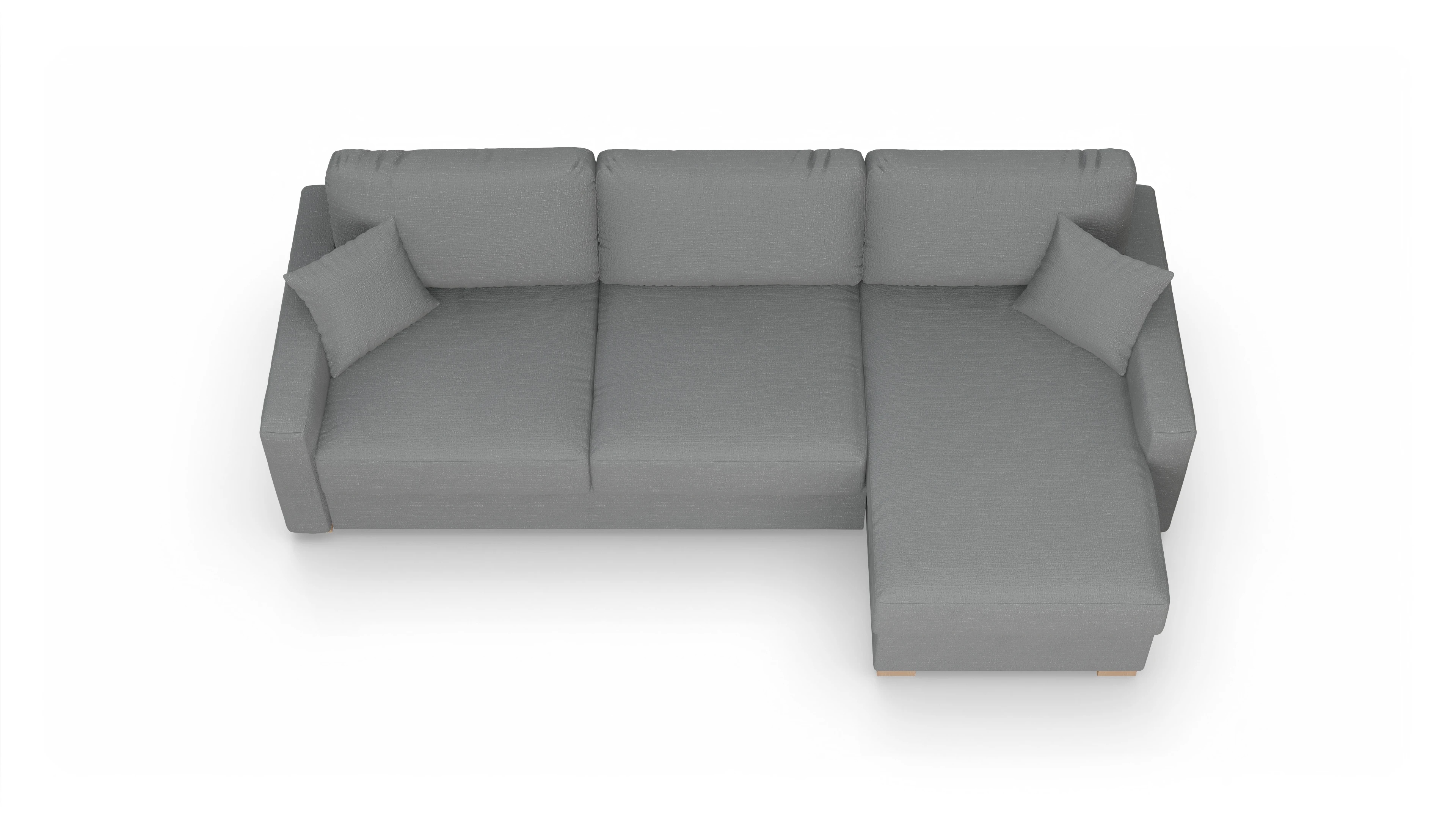 Ansicht des Produktes Christensen Sofa mit Rec rechts in Stoff grau