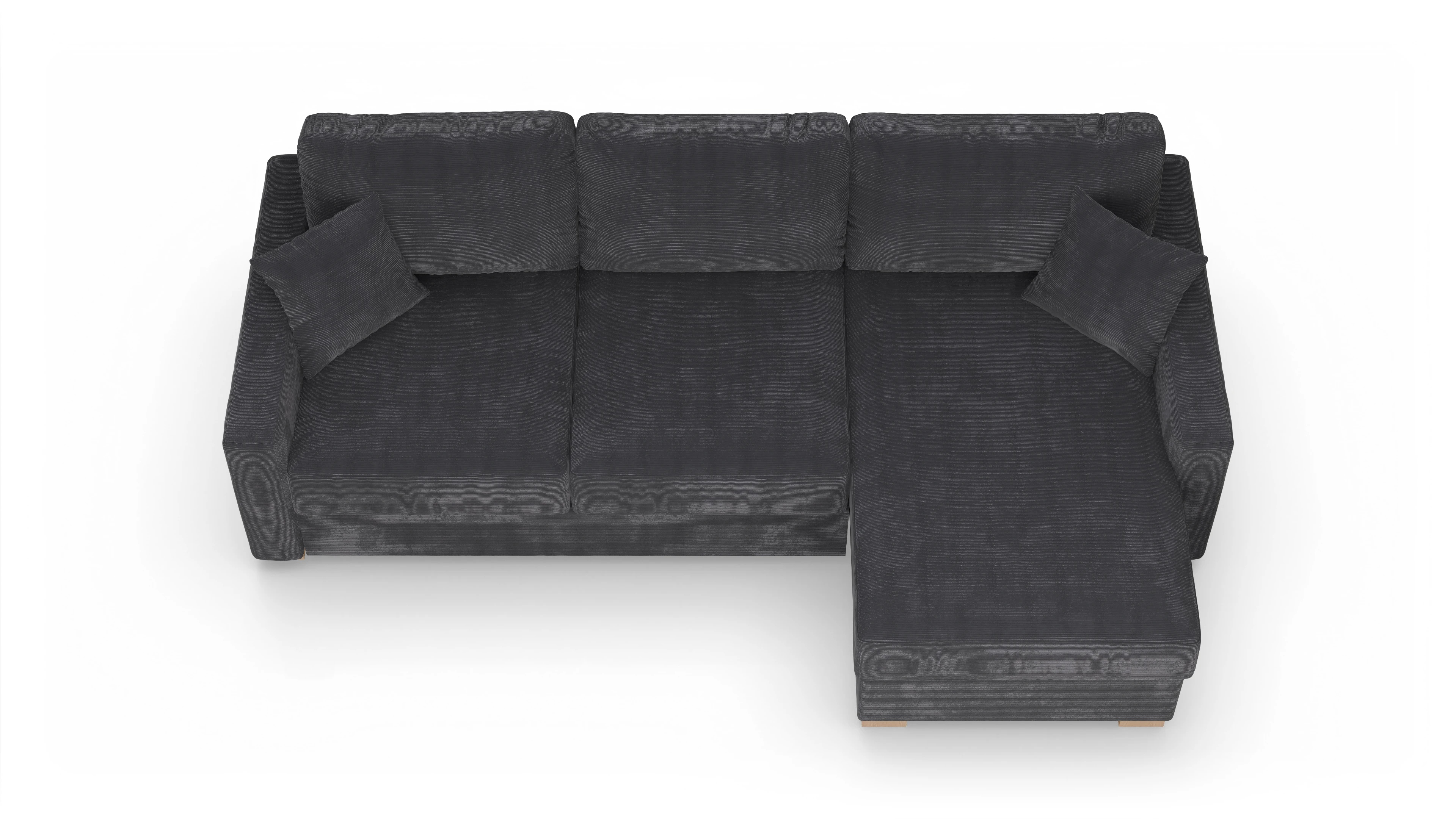 Ansicht des Produktes Christensen Sofa mit Rec rechts in Cord grau