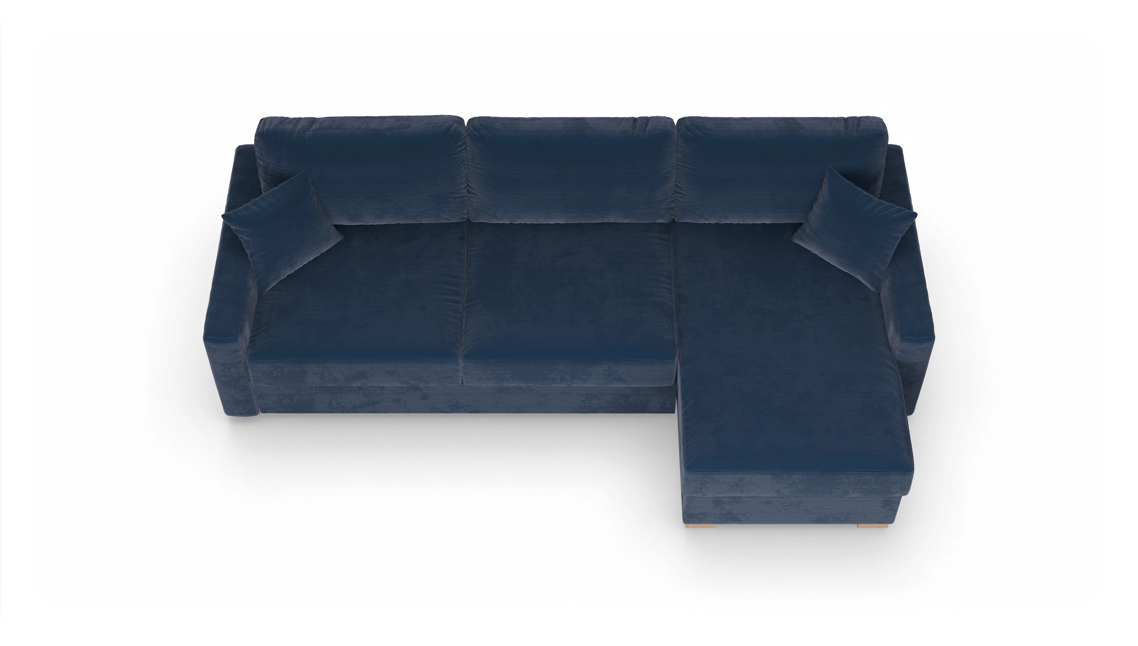 Ansicht des Produktes Christensen Sofa mit Rec rechts in Cord blau