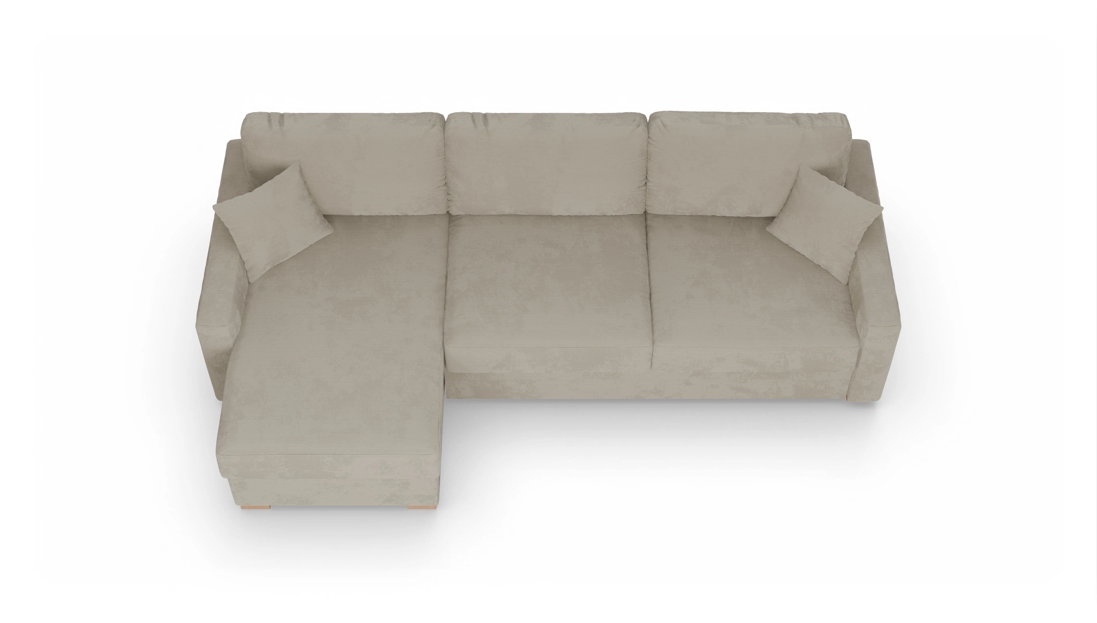 Ansicht des Produktes Christensen Sofa mit Rec links in Cord beige