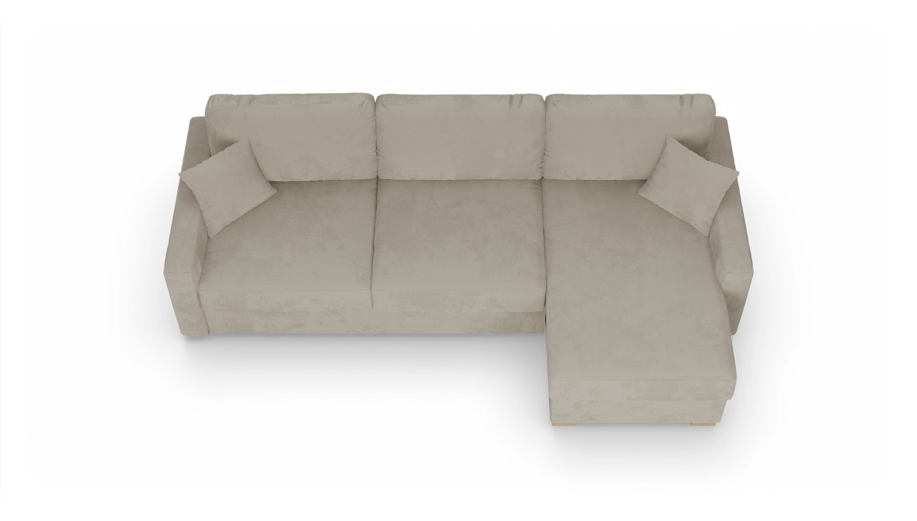 Ansicht des Produktes Christensen Sofa mit Rec rechts in Cord beige