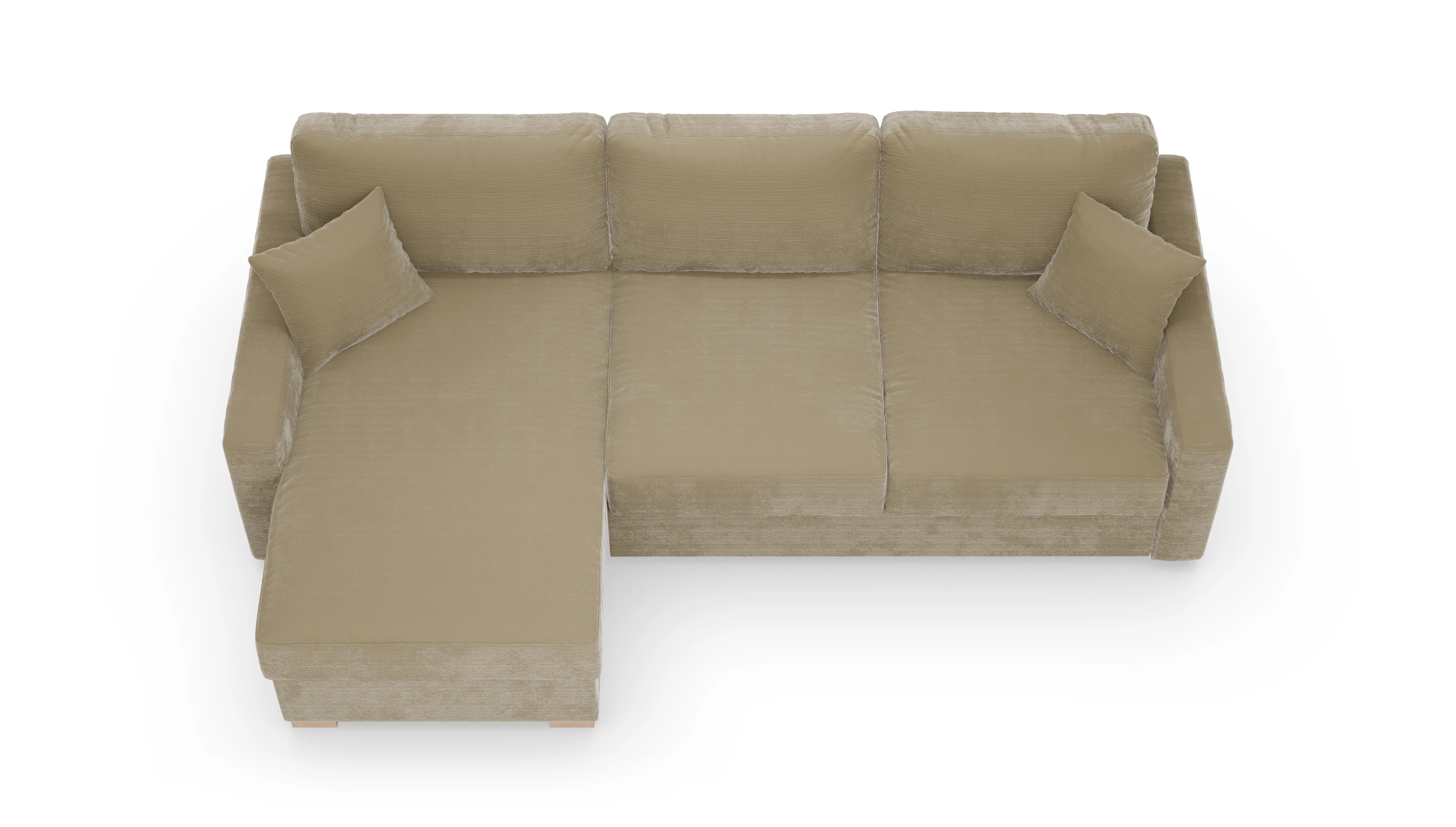 Ansicht des Produktes Christensen Sofa mit Rec links in Cord beige