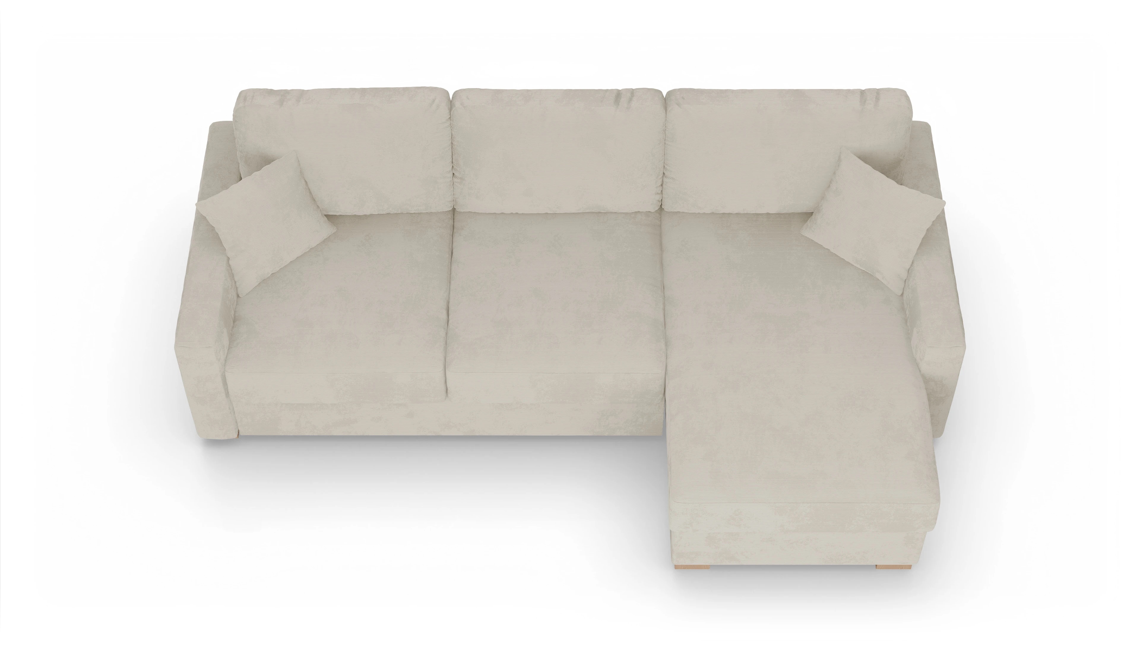 Ansicht des Produktes Christensen Sofa mit Rec rechts in Cord weiß