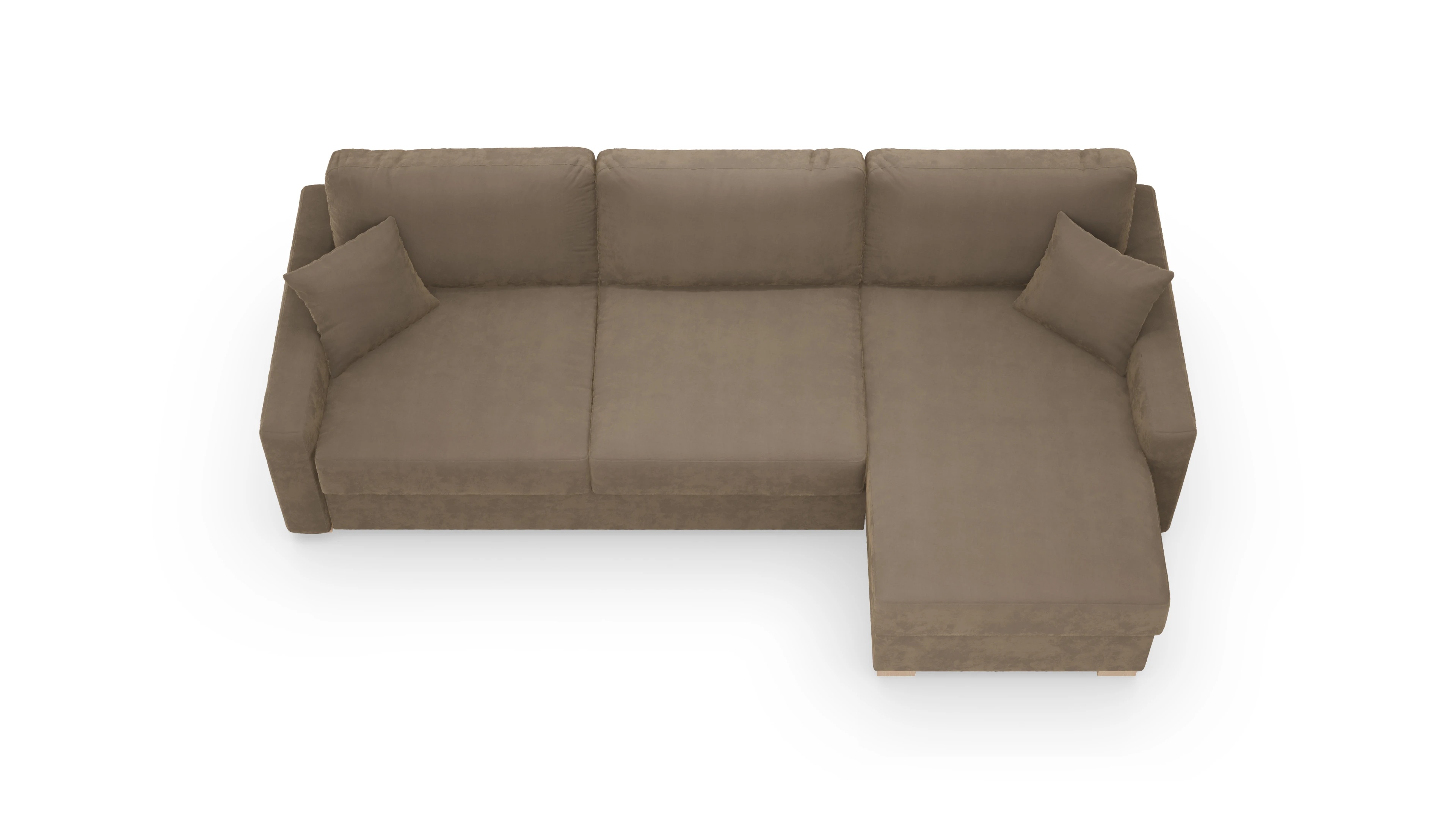 Ansicht des Produktes Christensen Sofa mit Rec rechts in Samt braun