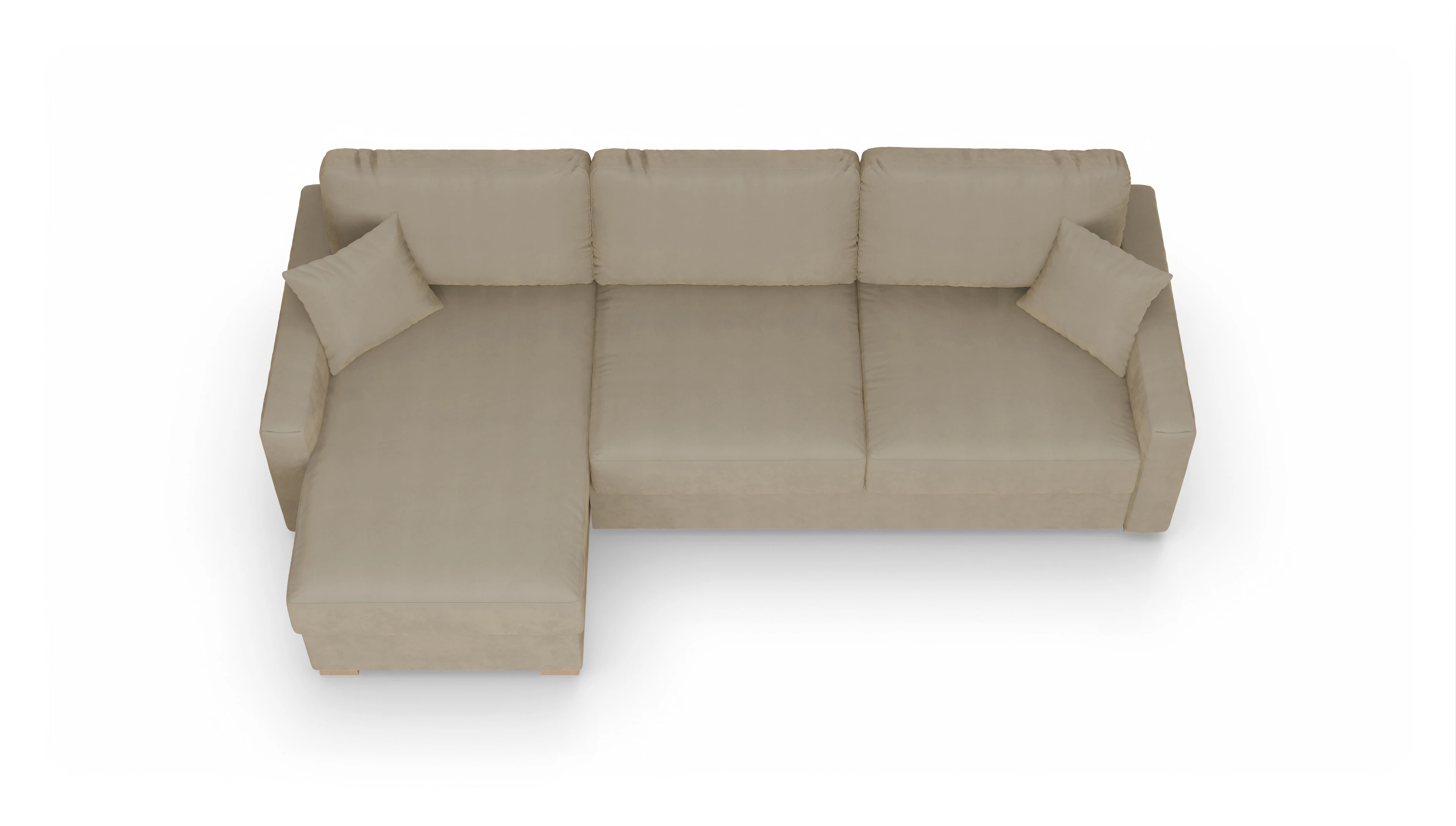 Ansicht des Produktes Christensen Sofa mit Rec links in Samt beige