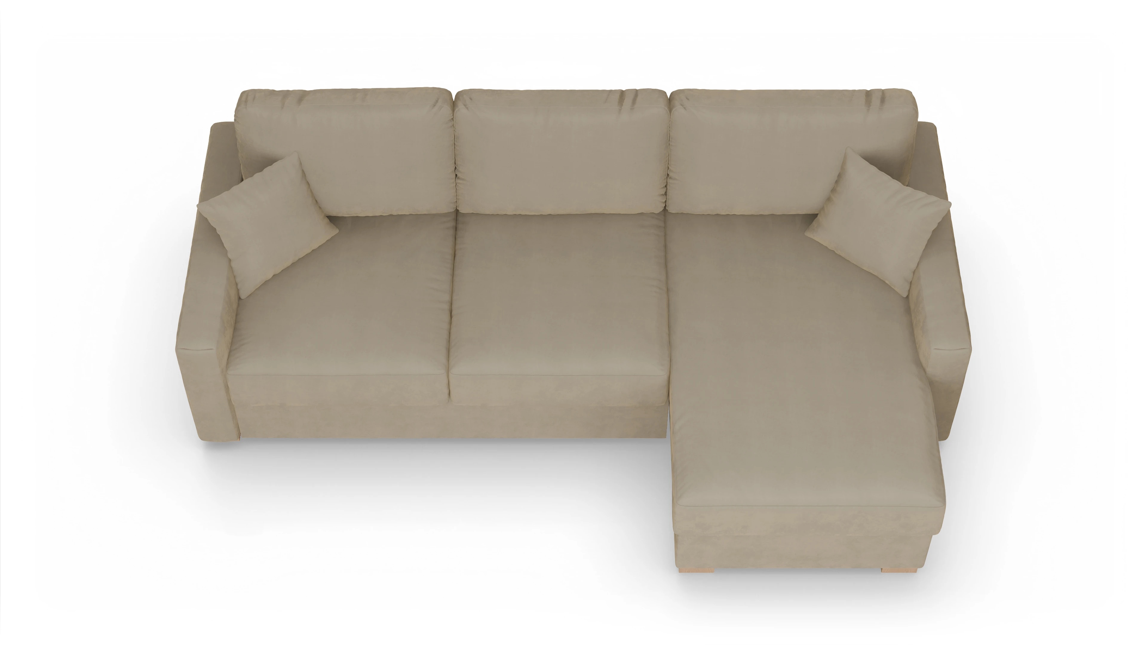 Ansicht des Produktes Christensen Sofa mit Rec rechts in Samt beige