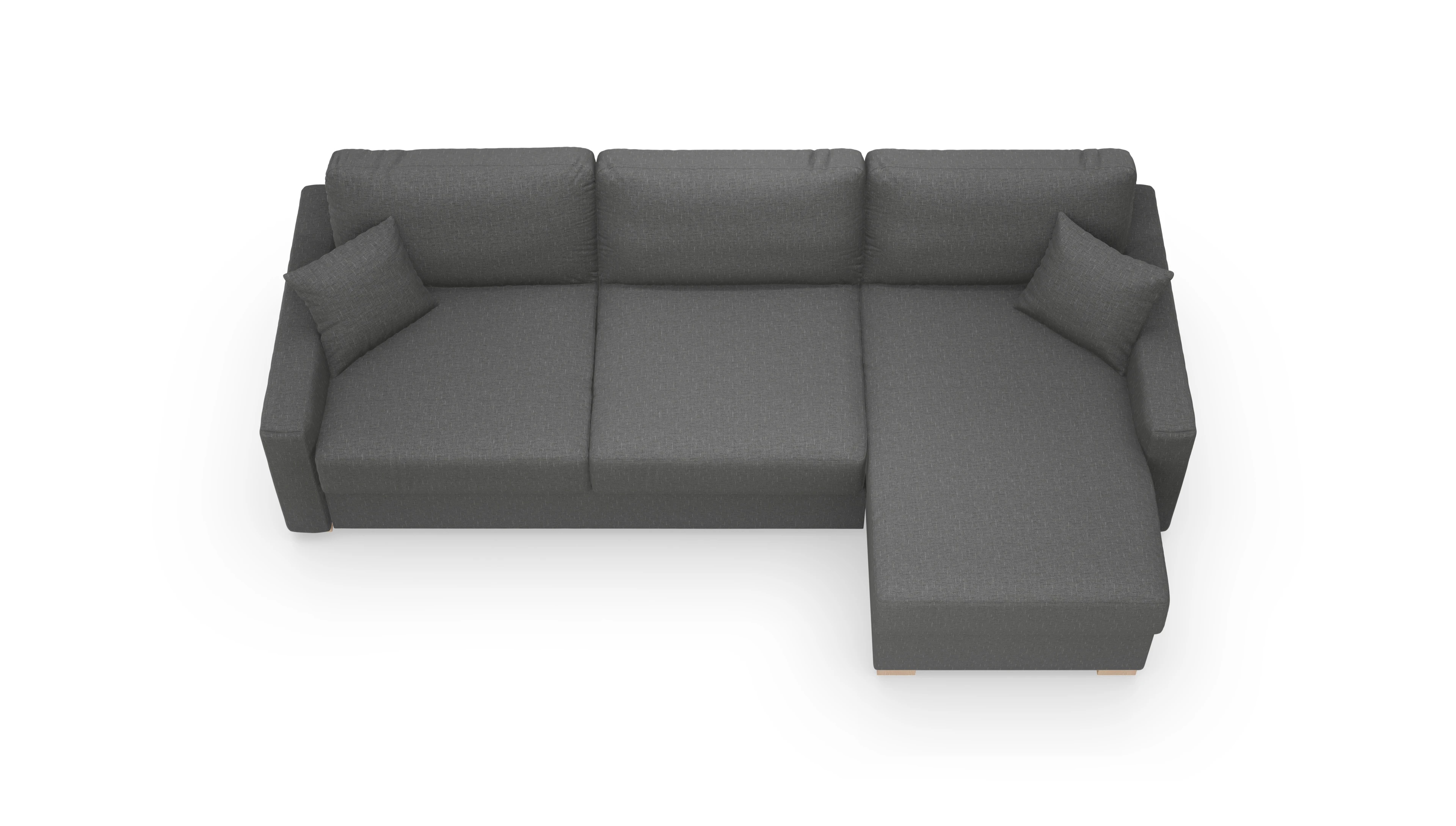 Ansicht des Produktes Christensen Sofa mit Rec rechts in Stoff grau