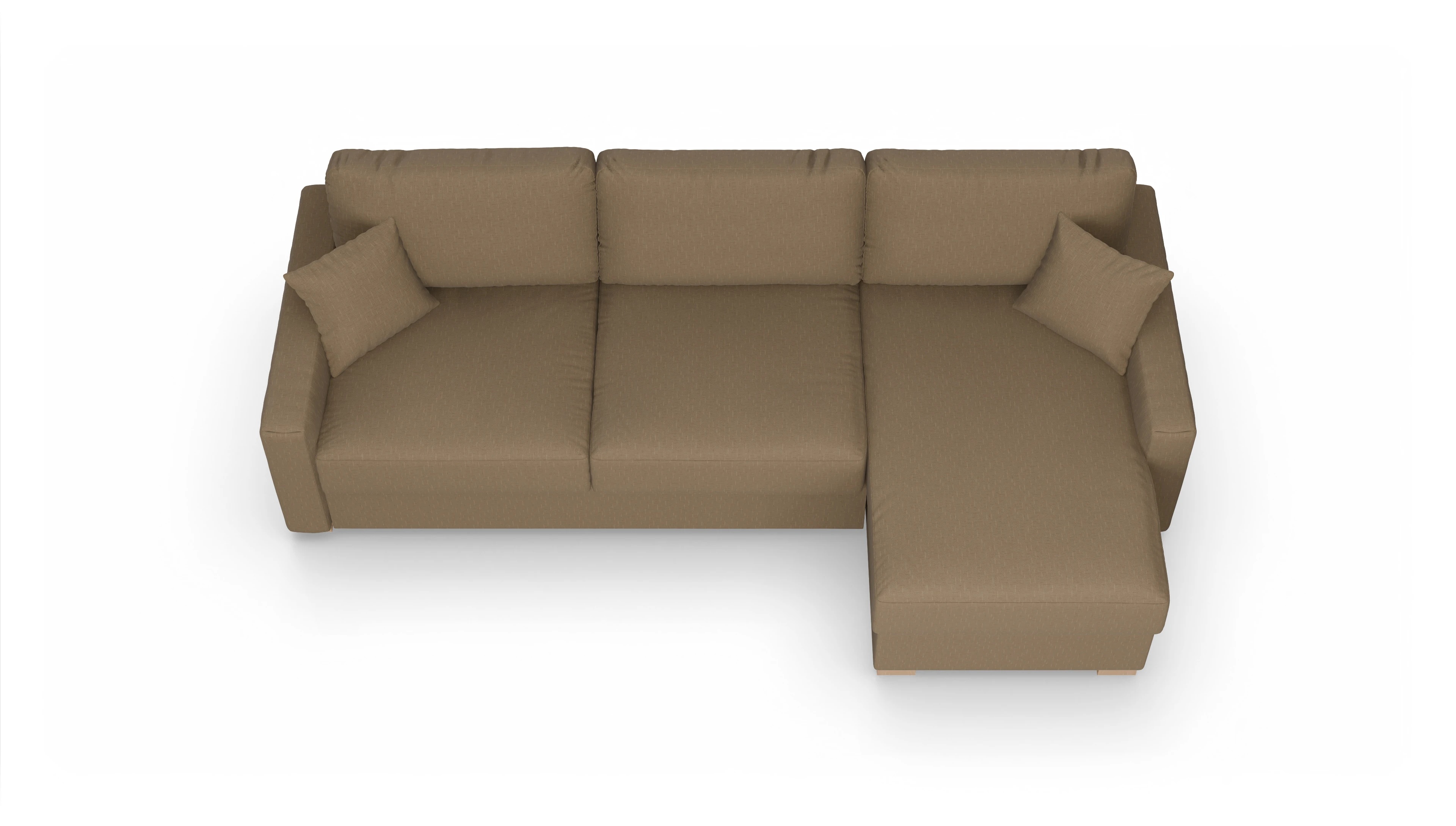 Ansicht des Produktes Christensen Sofa mit Rec rechts in Stoff braun