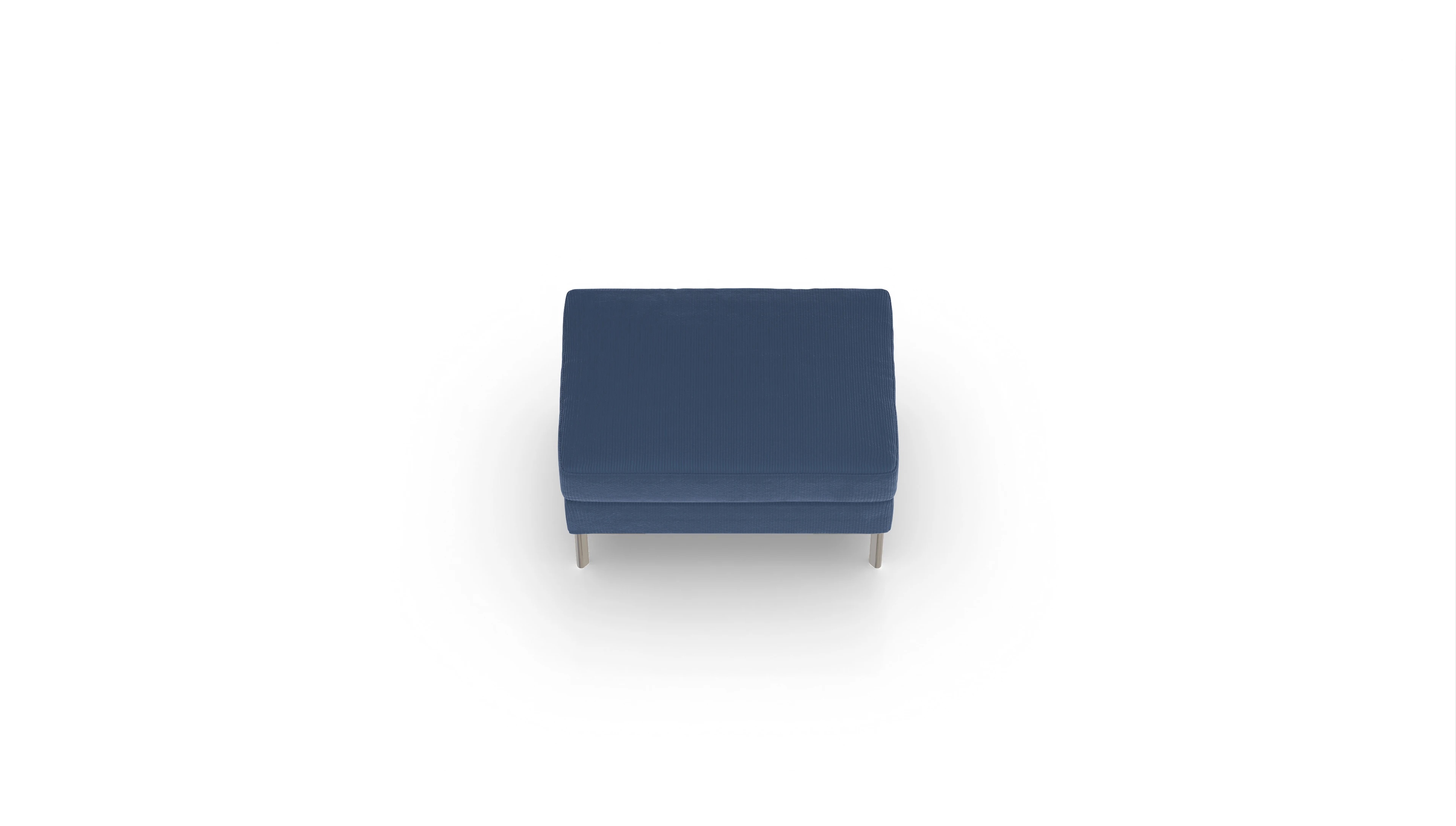 Ansicht des Produktes Pinedo Hocker in Cord blau