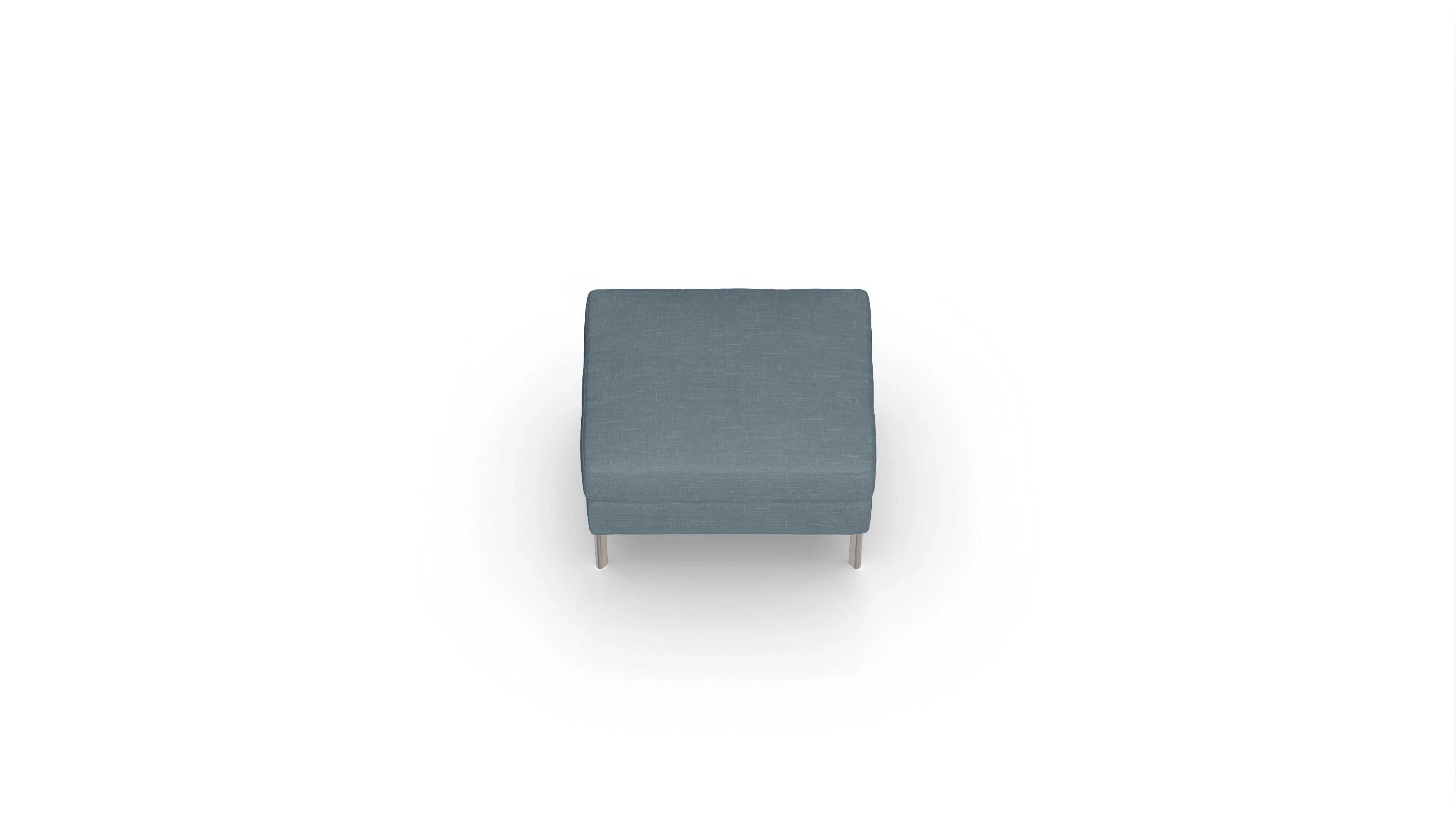 Ansicht des Produktes Pinedo Hocker in Stoff blau