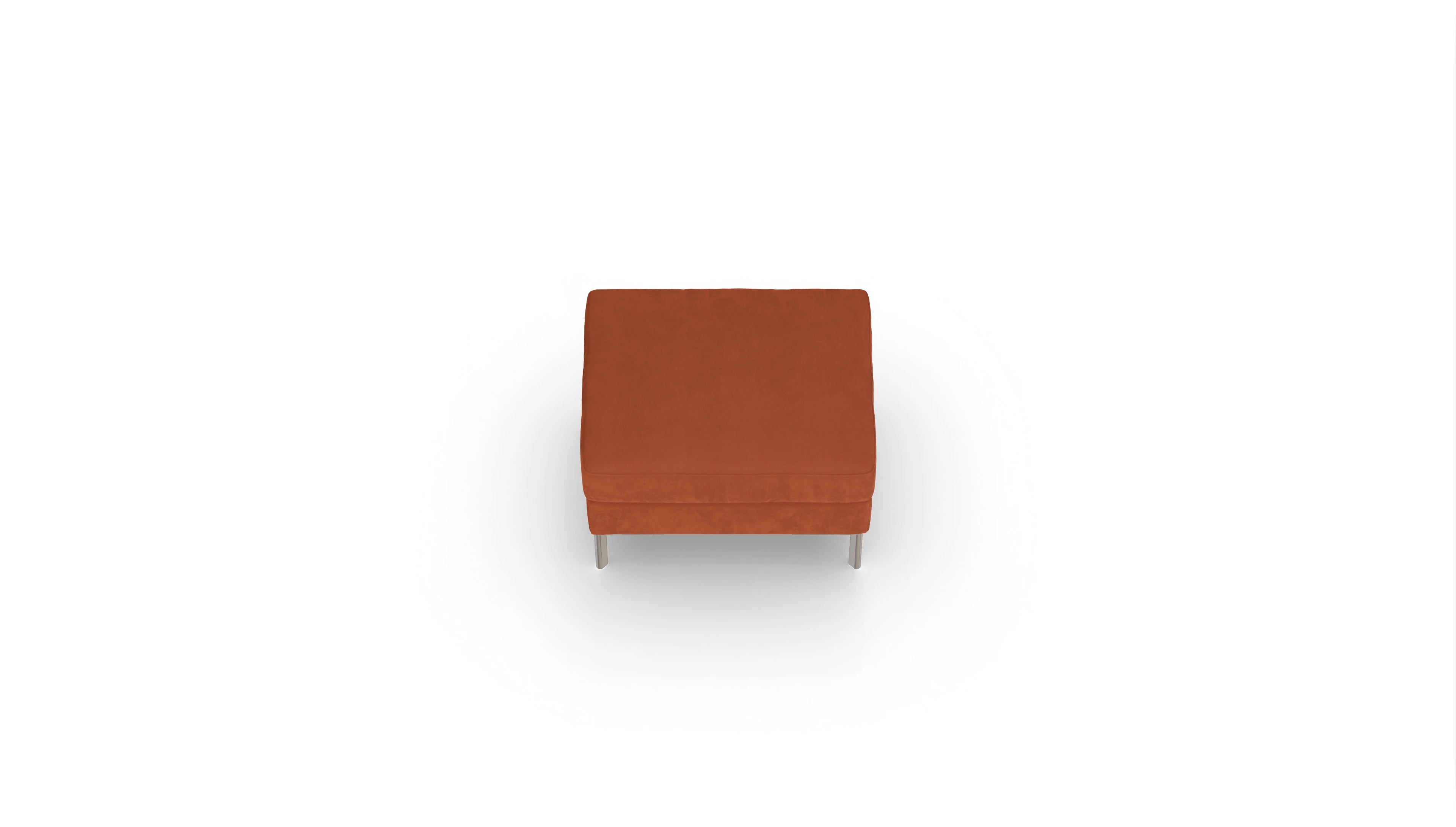 Ansicht des Produktes Pinedo Hocker in Samt orange