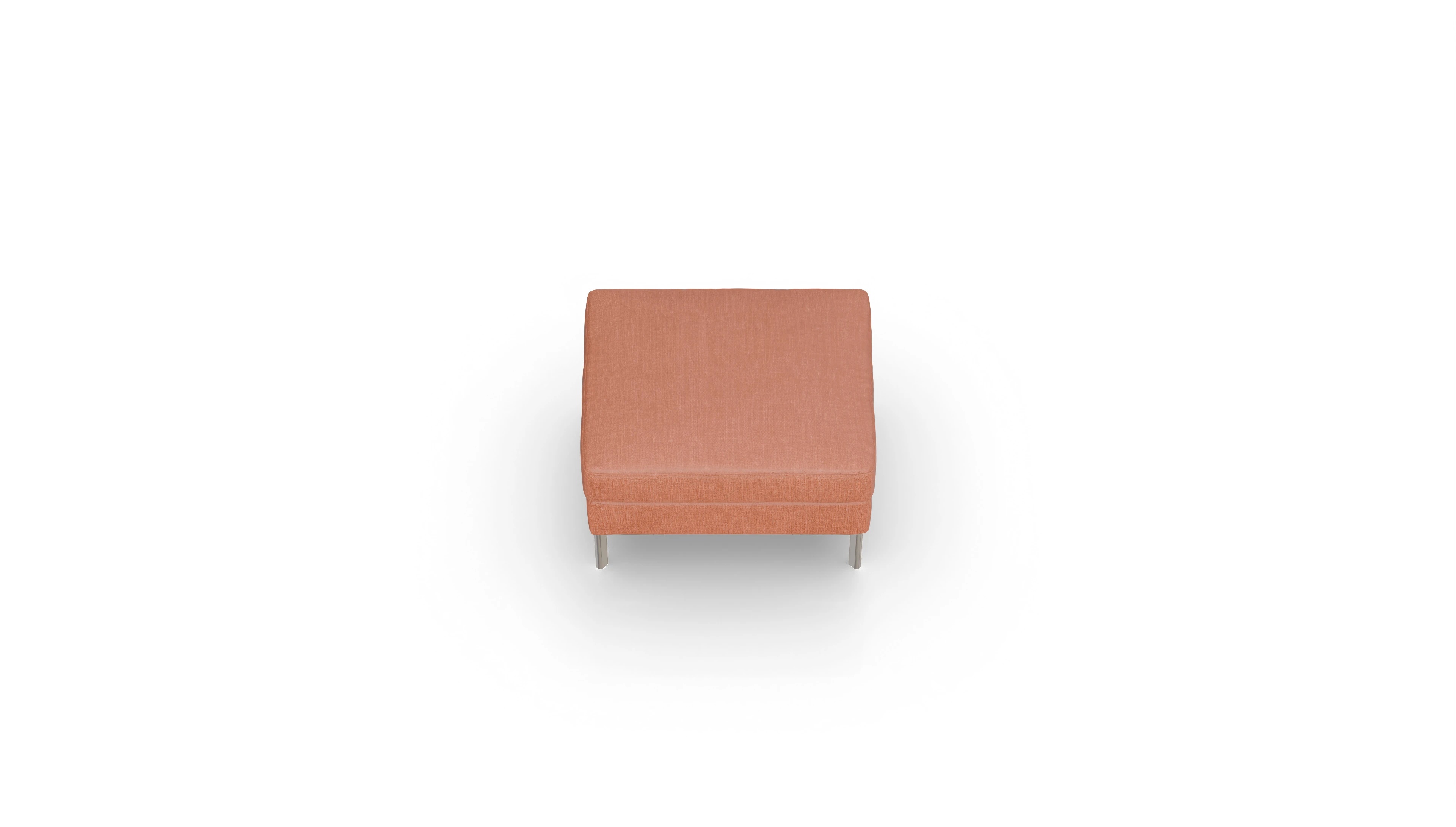 Ansicht des Produktes Pinedo Hocker in Stoff orange