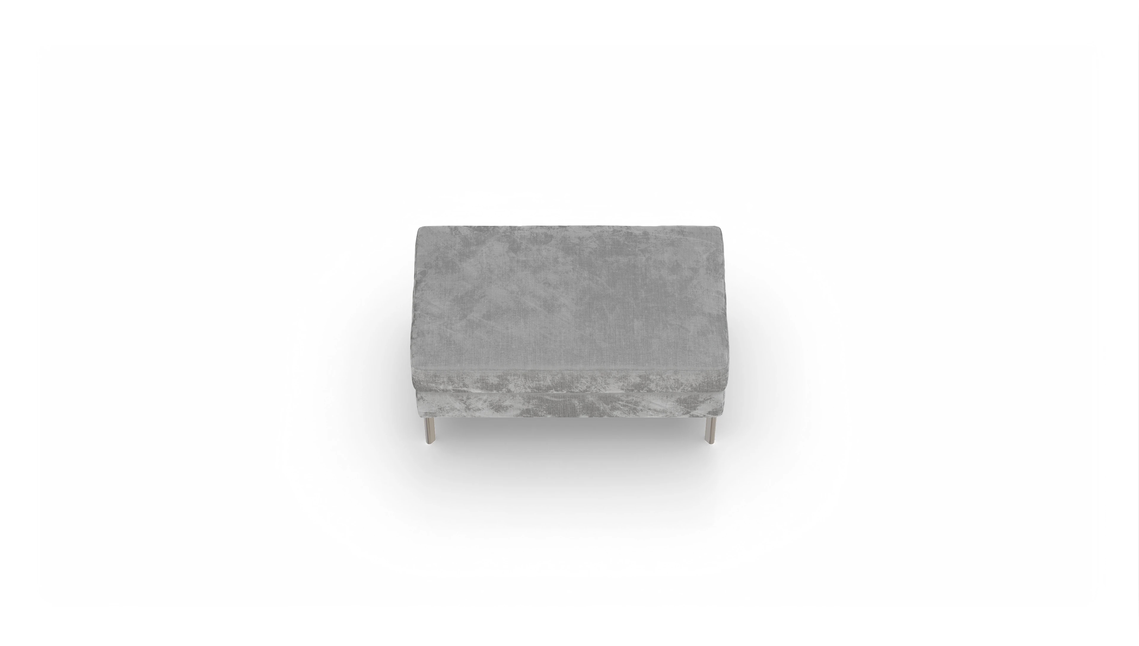 Pinedo Stoffhocker Ansicht des Produktes Pinedo Hocker in Stoff grau