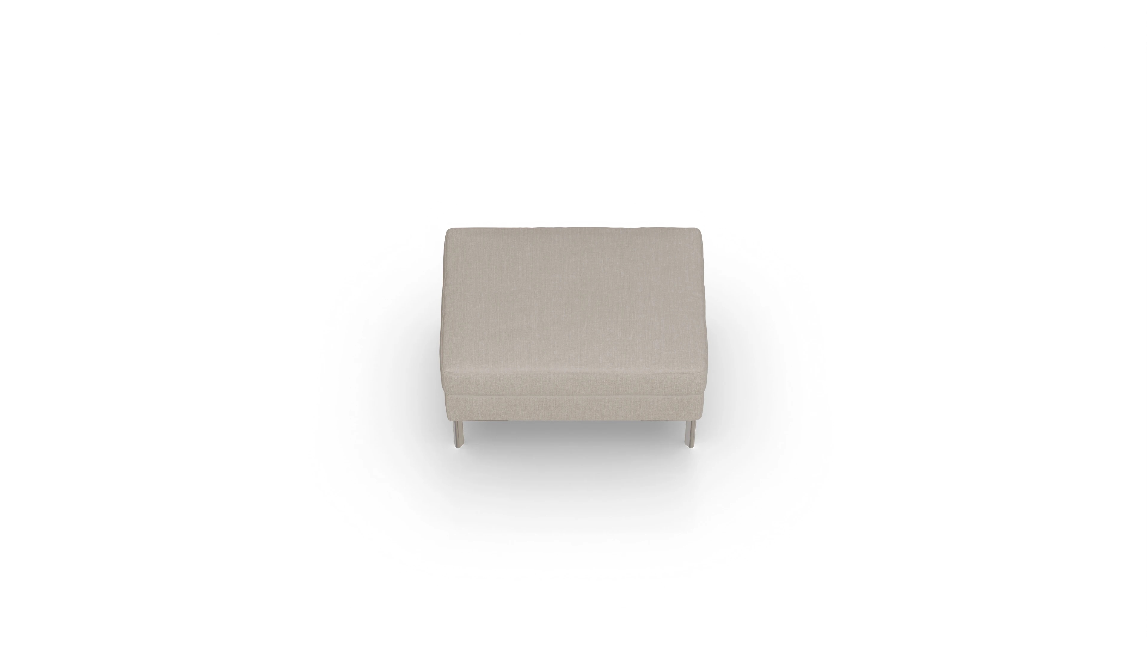 Ansicht des Produktes Pinedo Hocker in Stoff braun