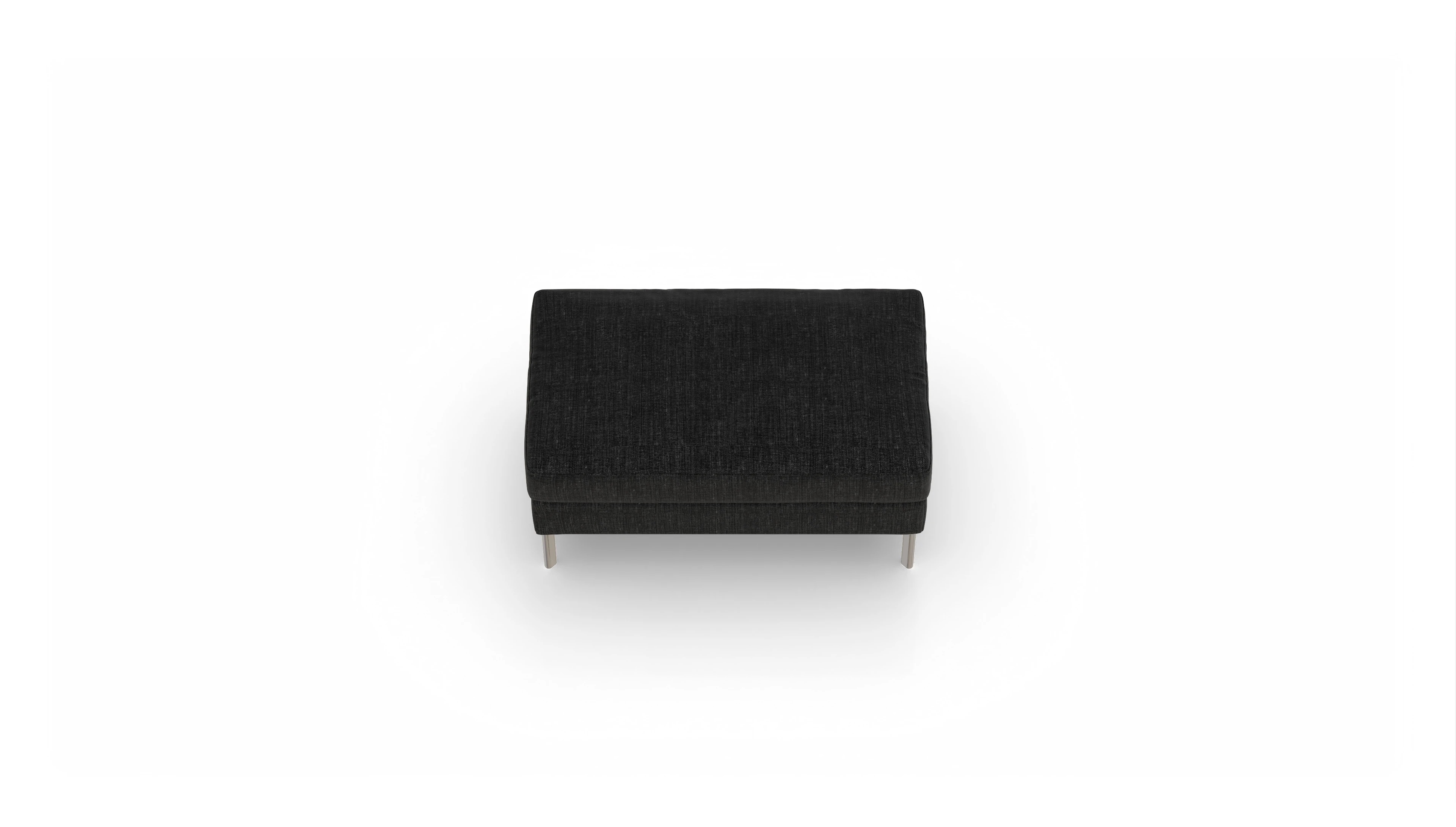 Ansicht des Produktes Pinedo Hocker in Stoff schwarz