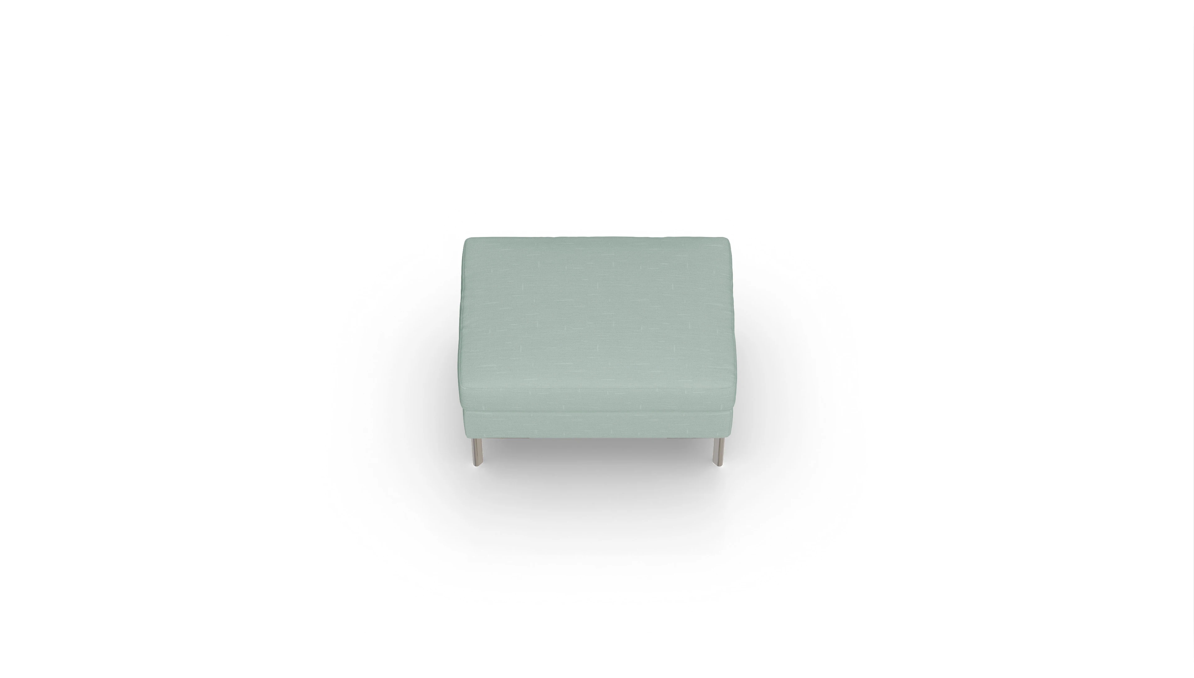 Ansicht des Produktes Pinedo Hocker in Stoff grün