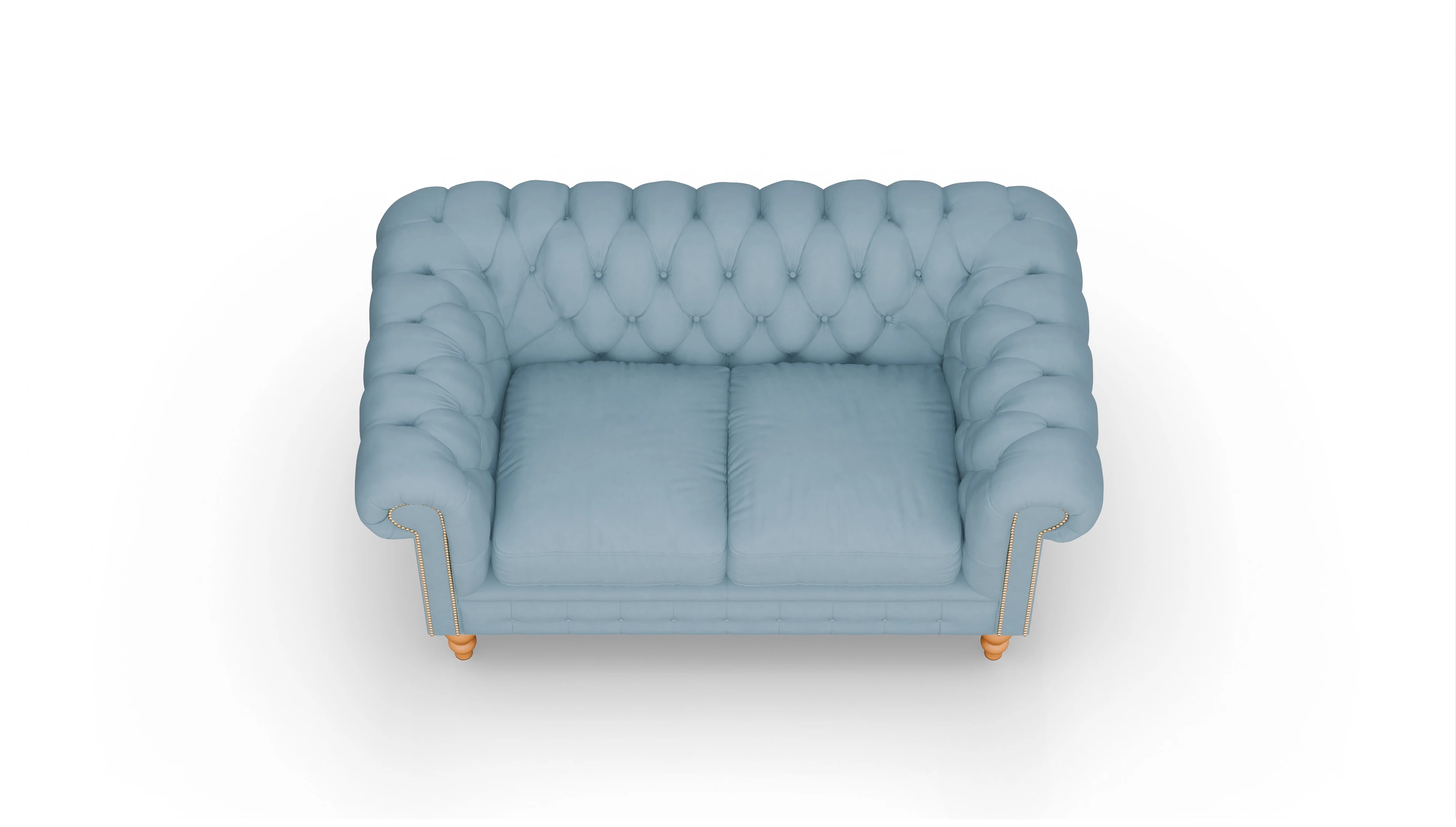 Ansicht des Produktes Russel 2-Sitzer in Leder blau