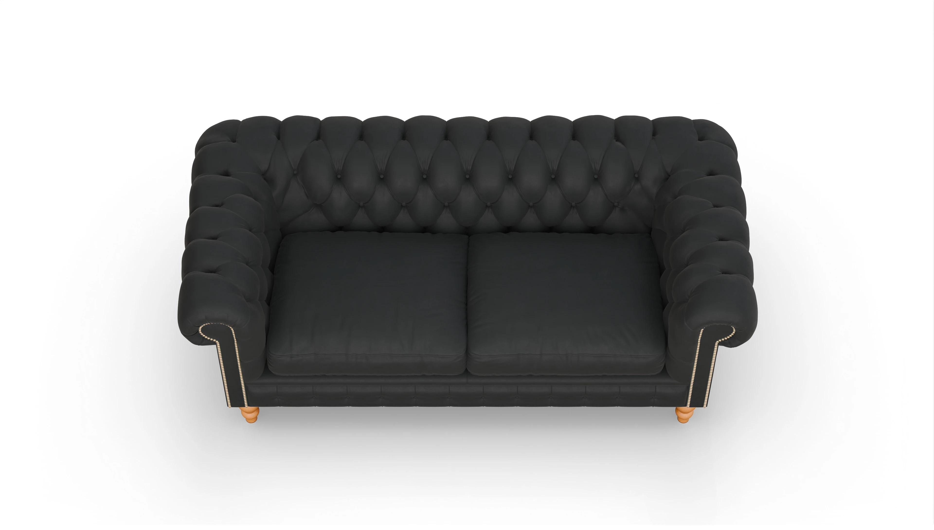 Ansicht des Produktes Russel 3-Sitzer in Leder schwarz