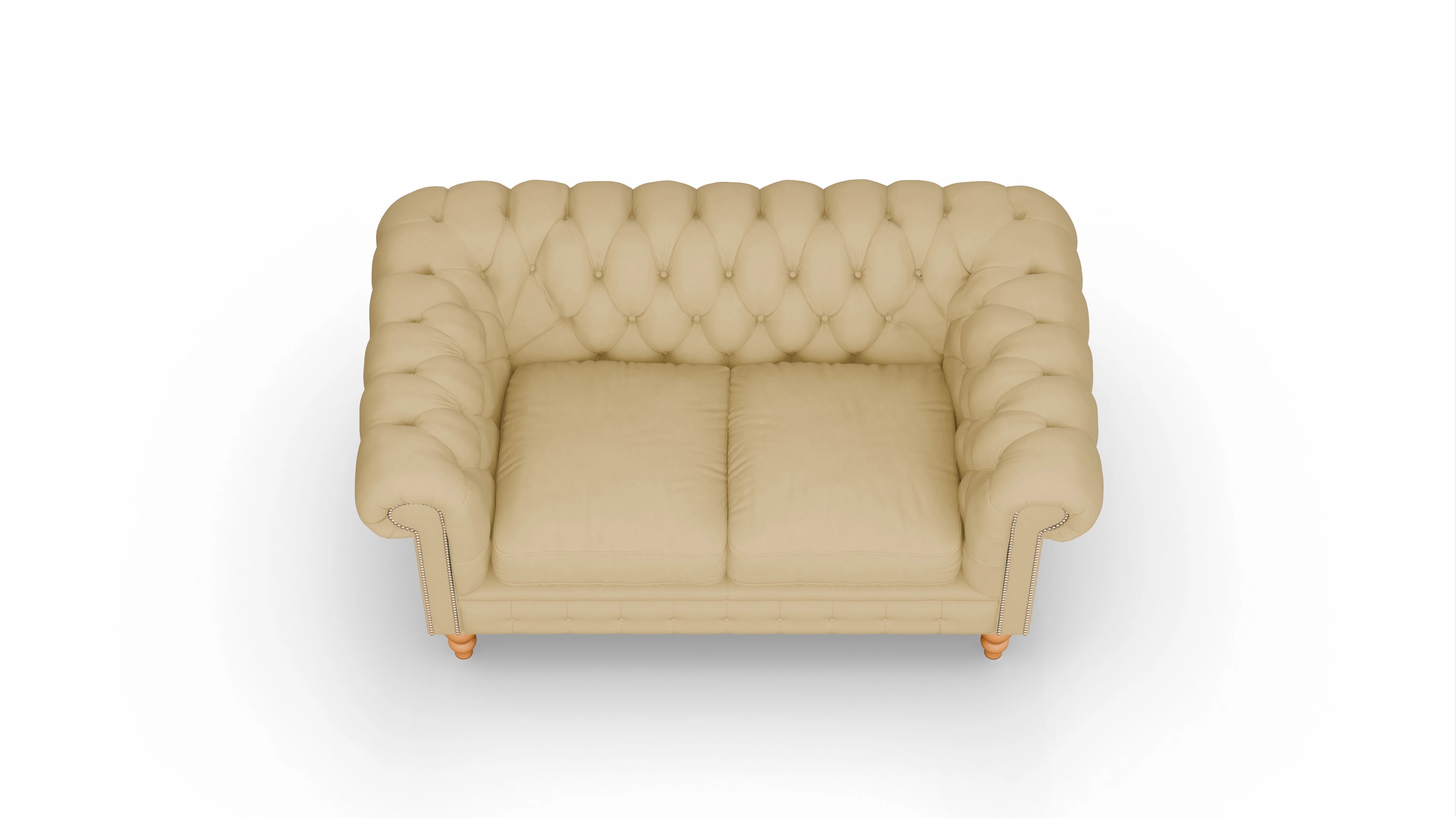 Ansicht des Produktes Russel 2-Sitzer in Leder gelb