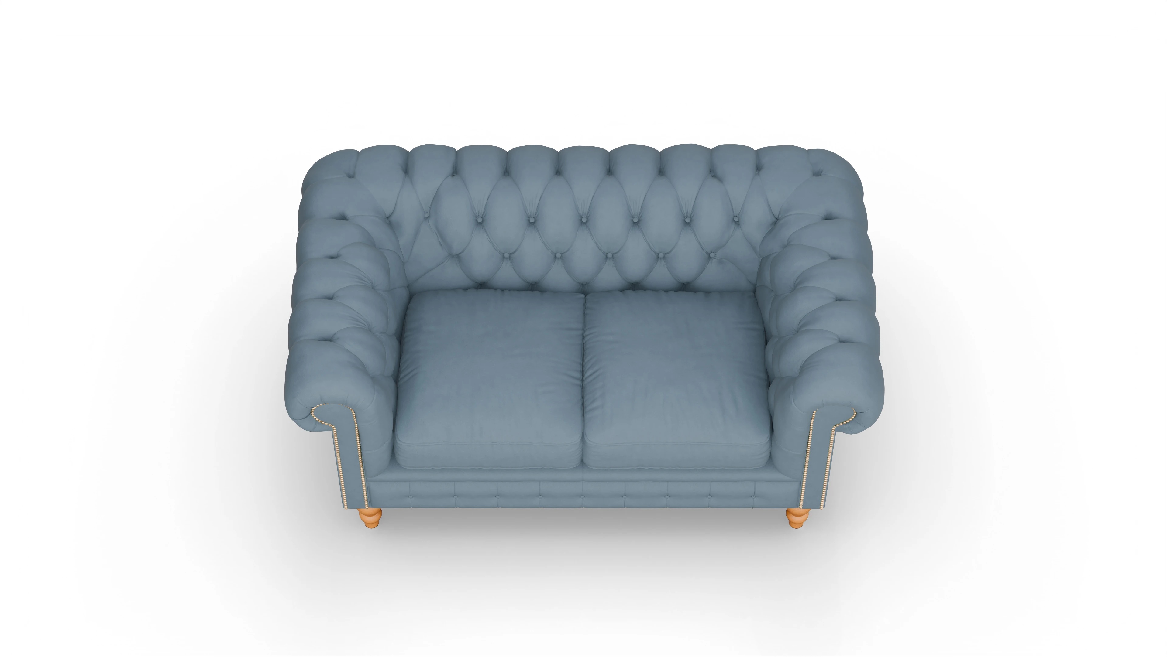 Ansicht des Produktes Russel 2-Sitzer in Leder blau