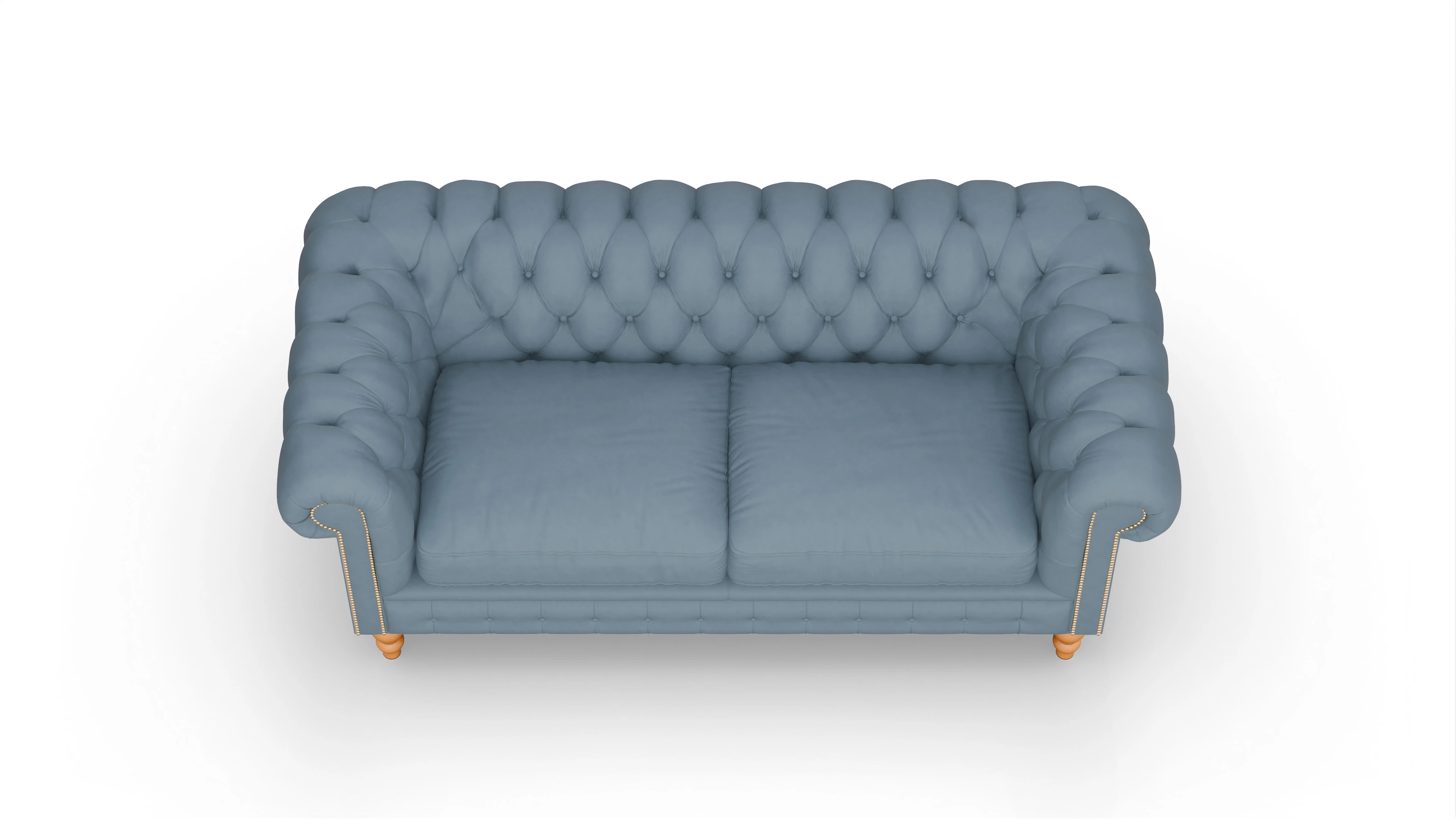 Ansicht des Produktes Russel 3-Sitzer in Leder blau