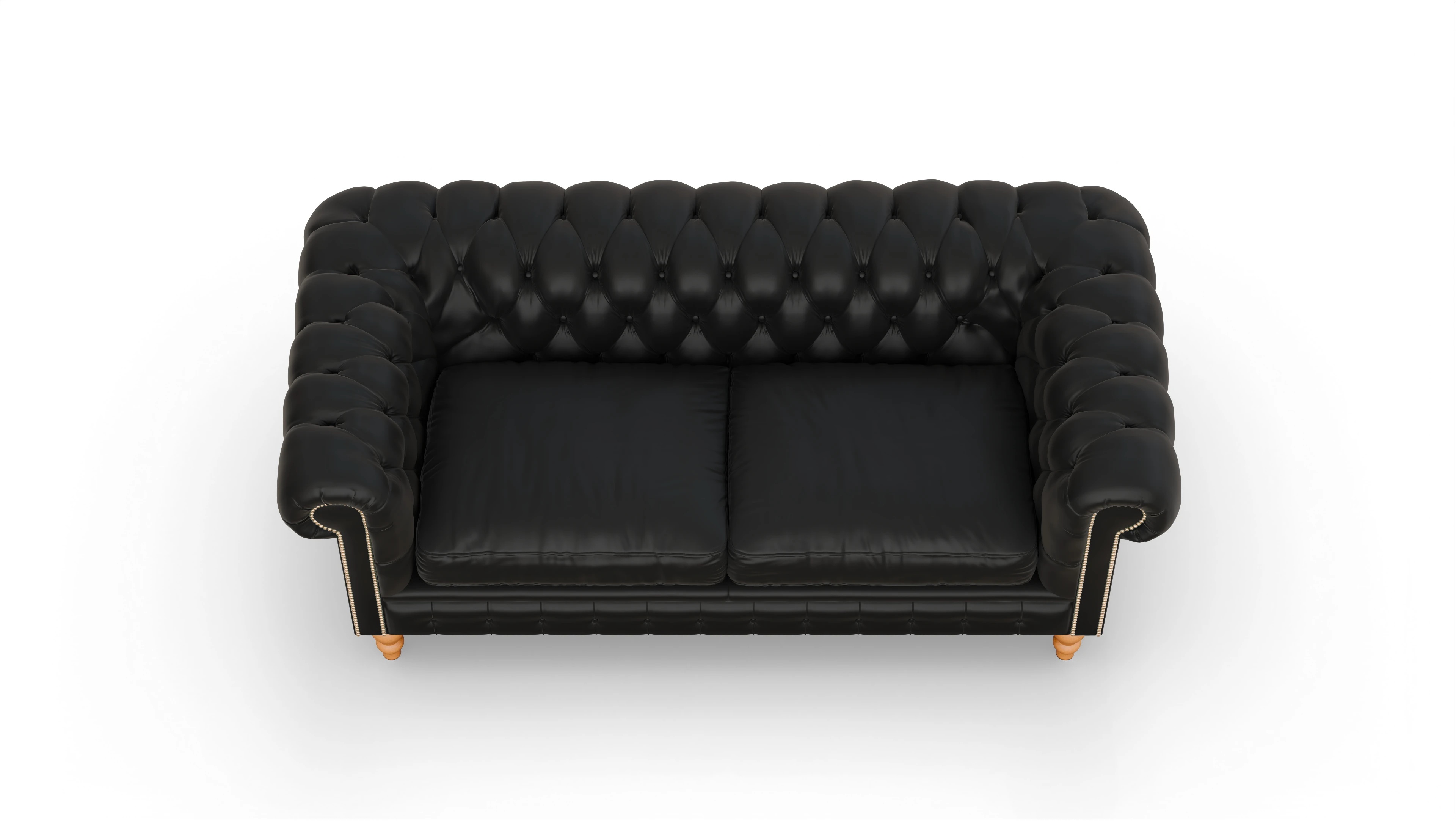 Ansicht des Produktes Russel 3-Sitzer in Leder schwarz