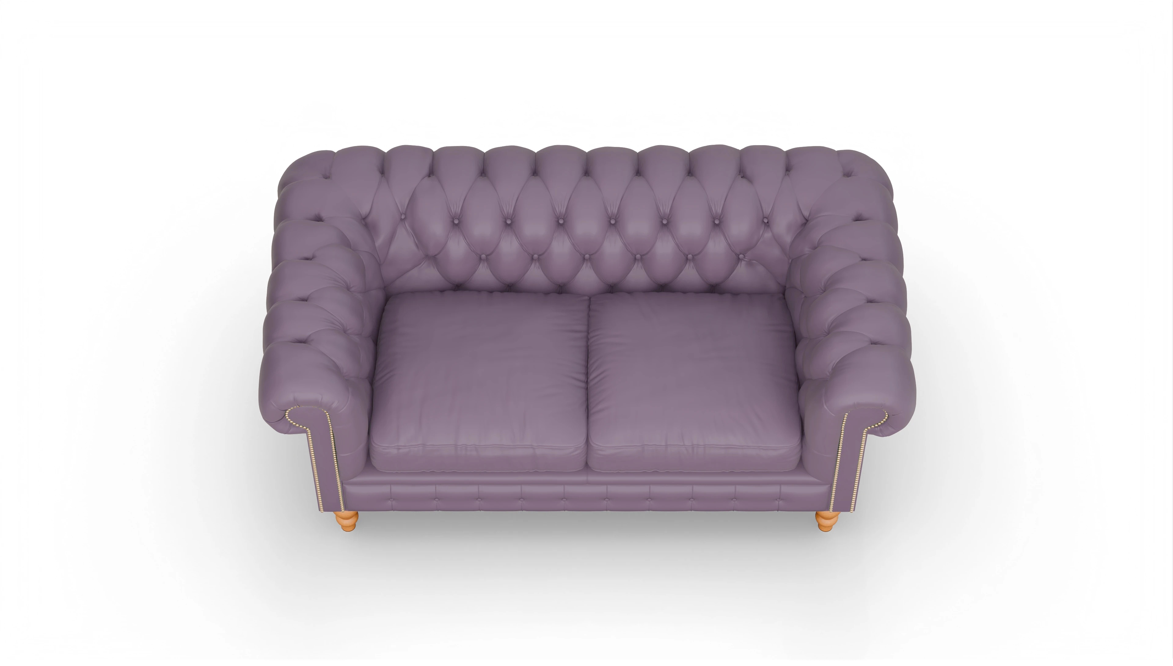 Chesterfield Sofa Russel Ansicht des Produktes Russel 2,5-Sitzer in Leder rot