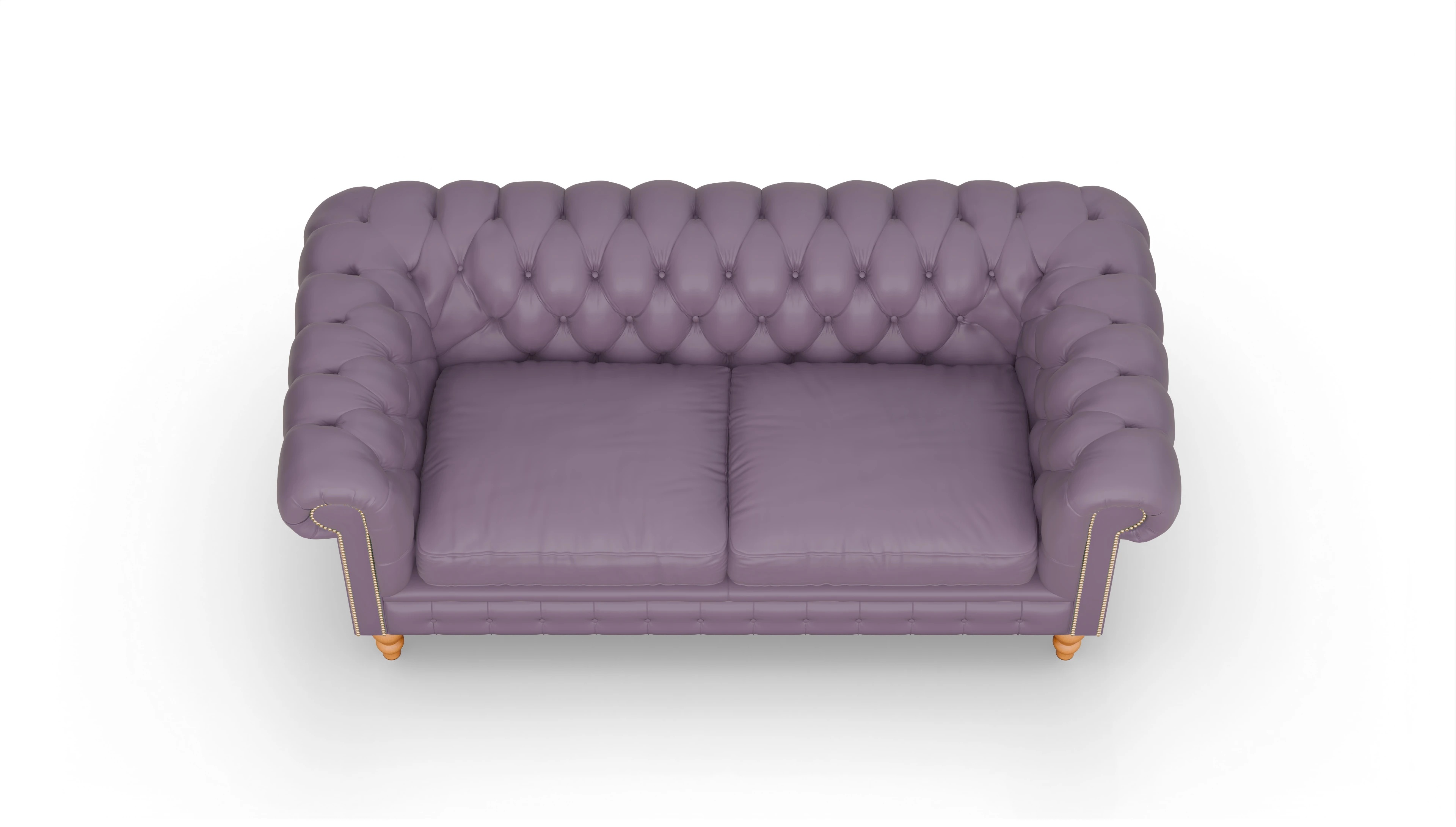 Chesterfield Sofa Russel Ansicht des Produktes Russel 3-Sitzer in Leder rot