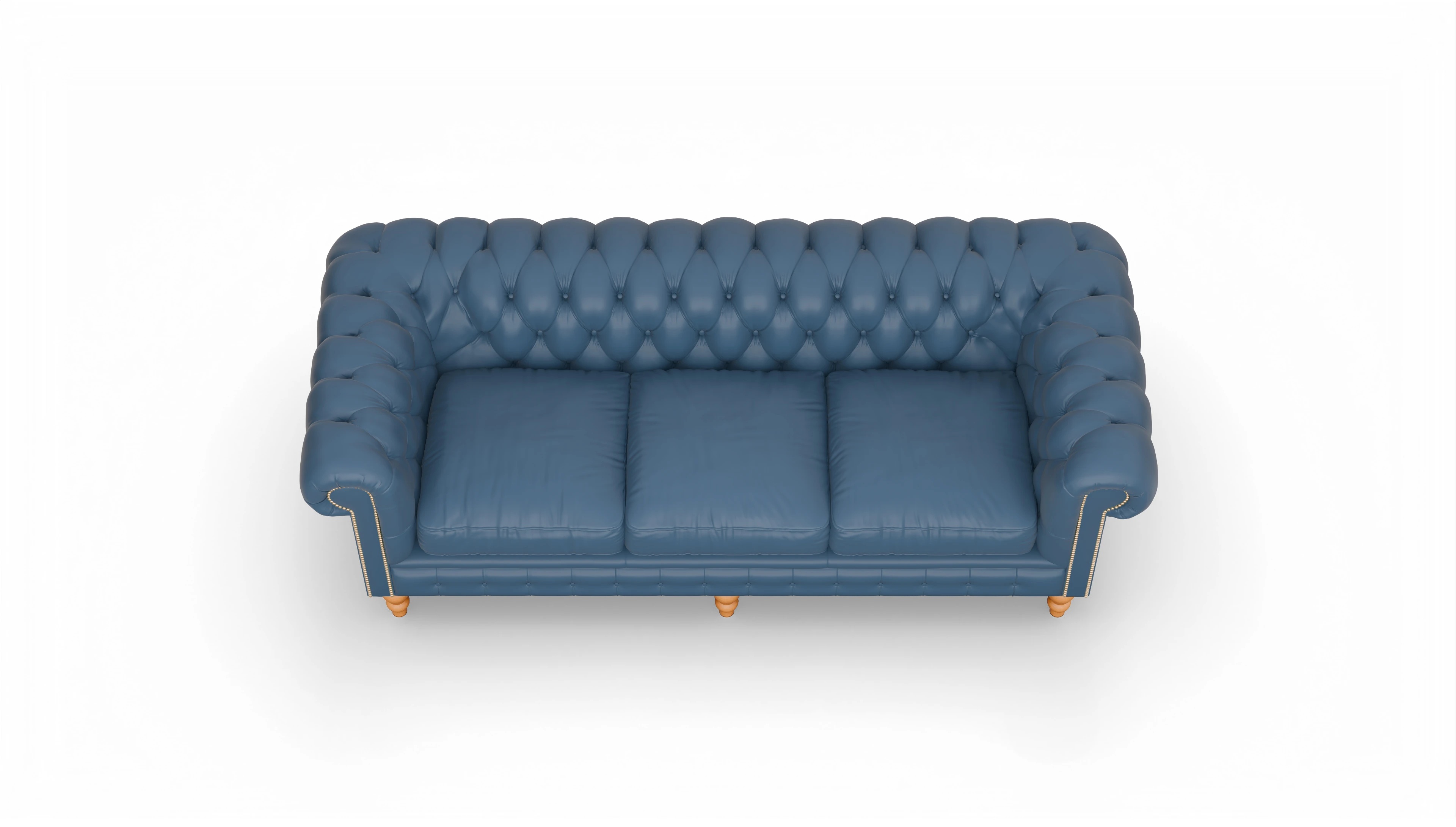 Ansicht des Produktes Russel 3,5-Sitzer in Leder blau