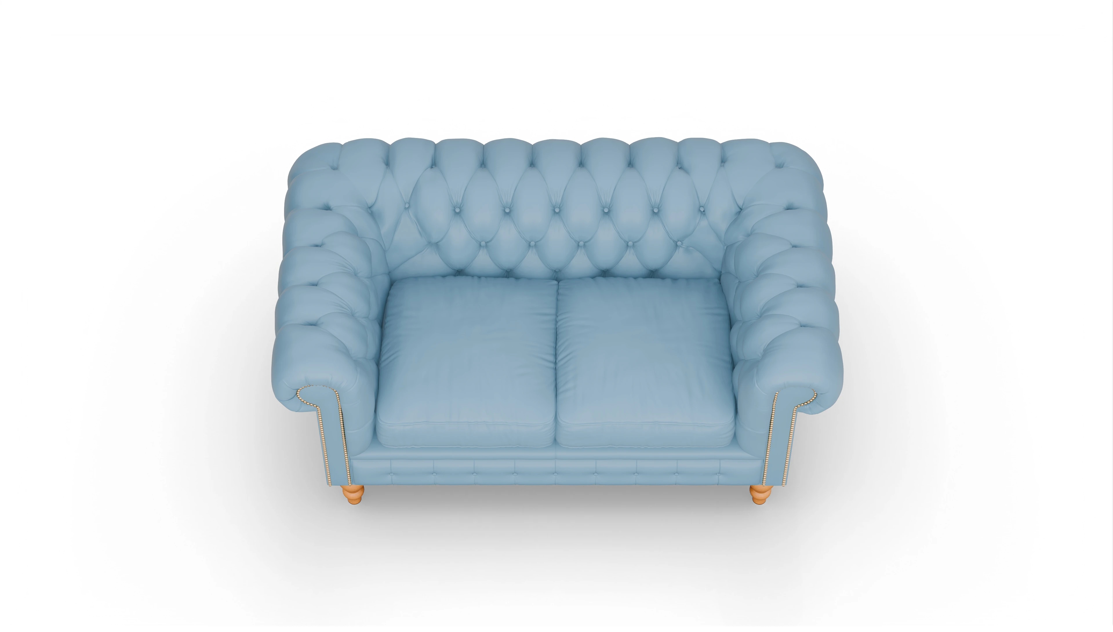Ansicht des Produktes Russel 2-Sitzer in Leder blau