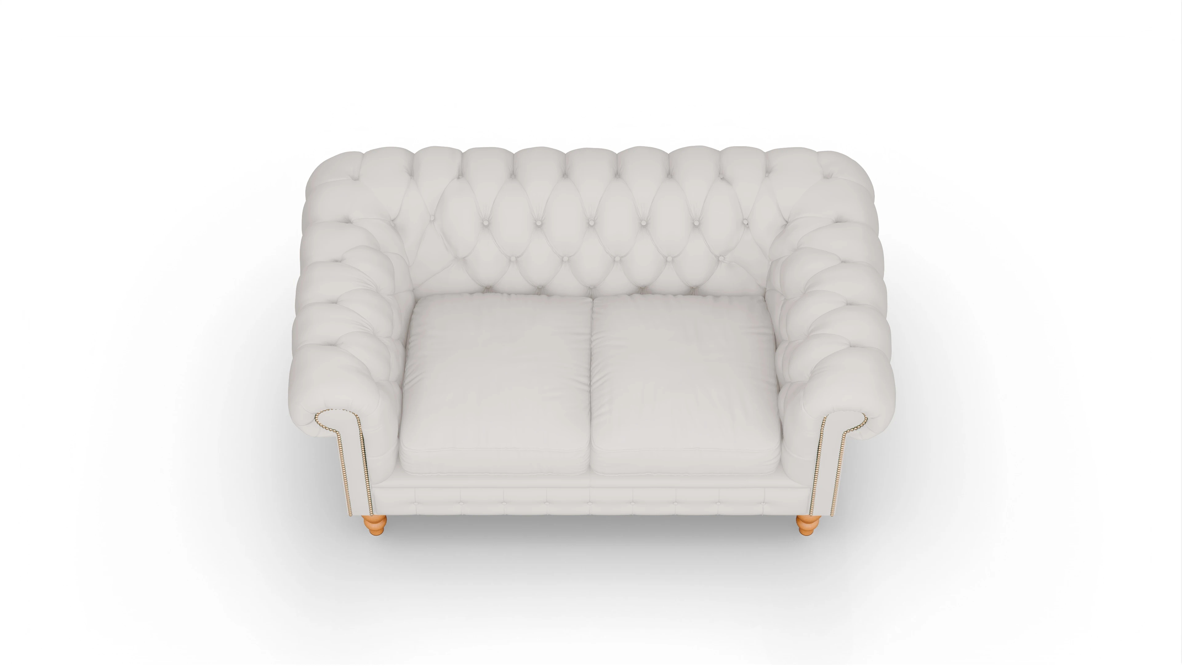 Ansicht des Produktes Russel 2-Sitzer in Leder weiß