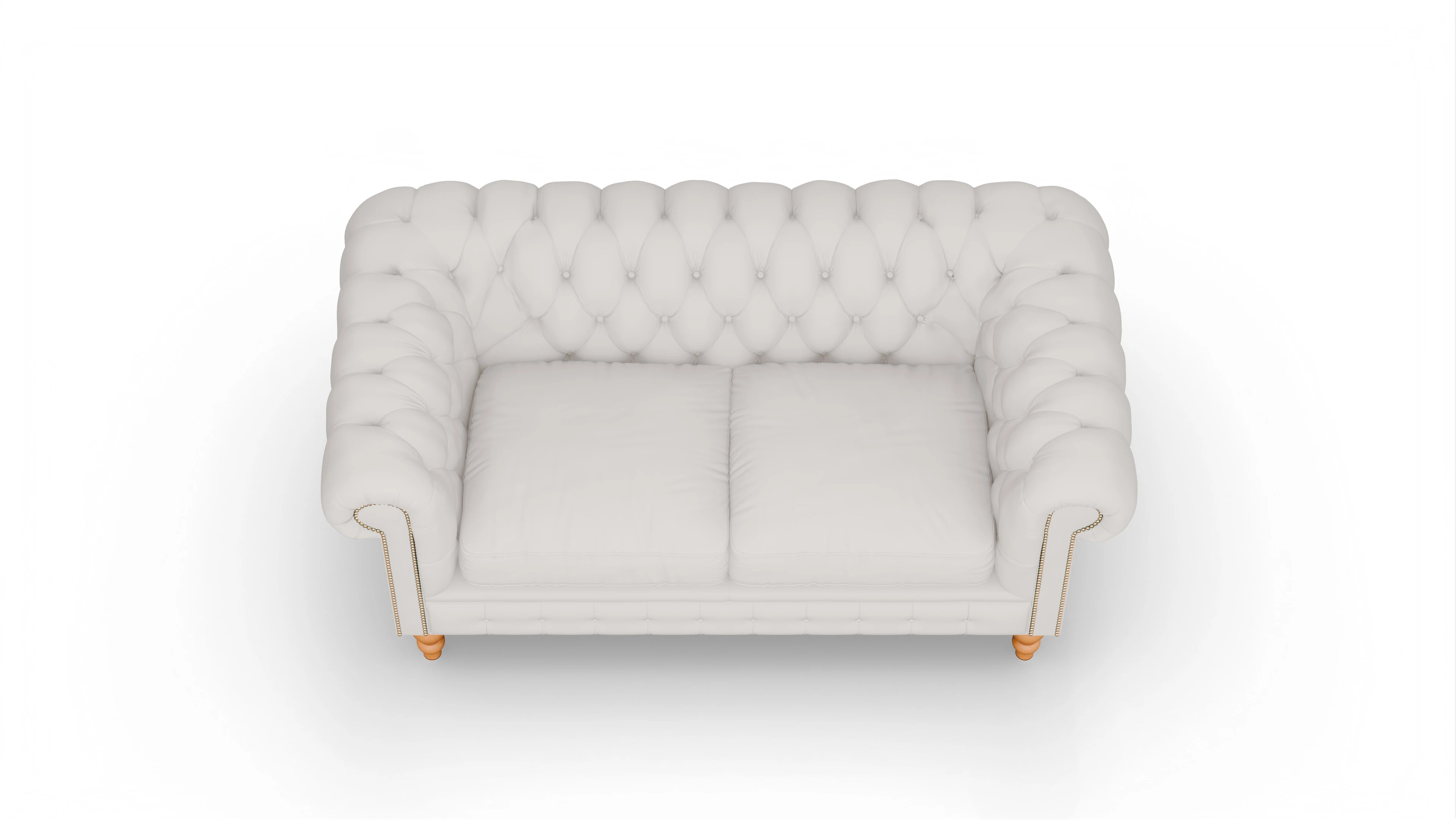 Chesterfield Sofa Russel Ansicht des Produktes Russel 2,5-Sitzer in Leder weiß