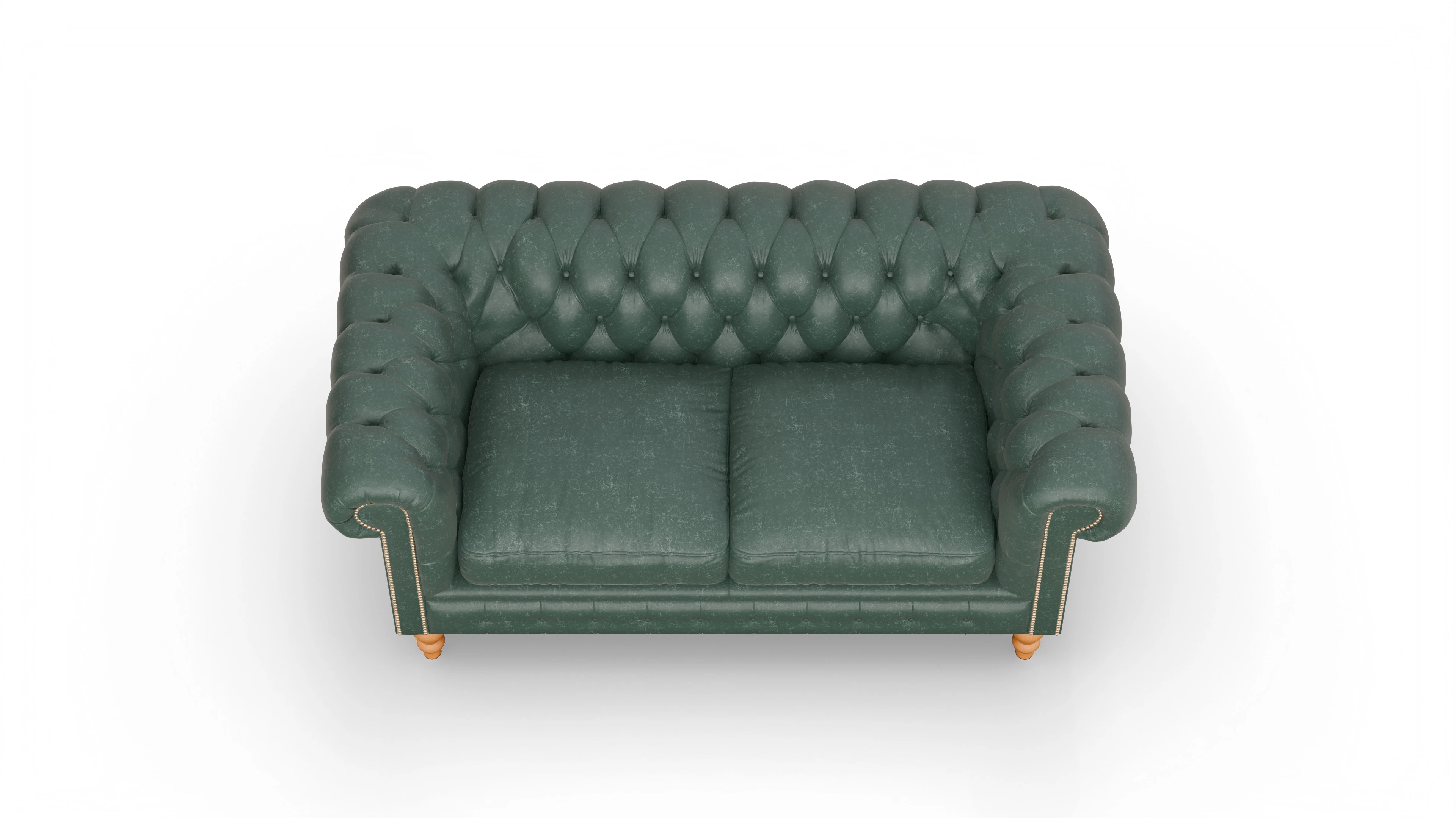 Chesterfield Sofa Russel Ansicht des Produktes Russel 2,5-Sitzer in Leder grün
