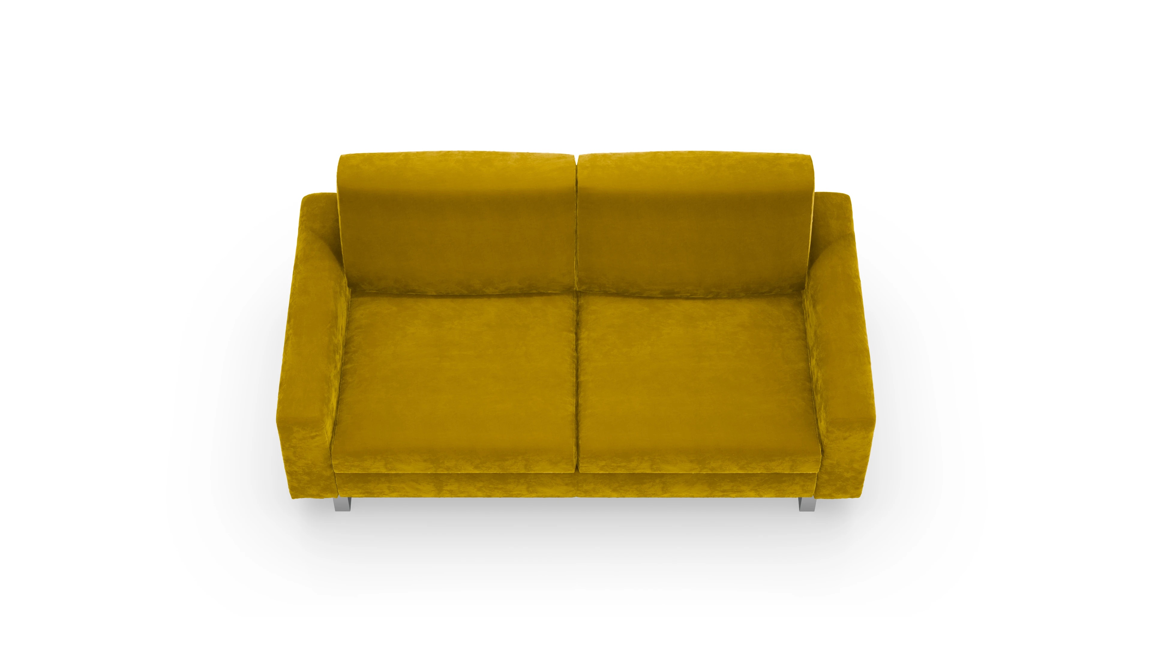 Schlafsofa Fontego Ansicht des Produktes Fontego 2,5-Sitzer in Samt gelb