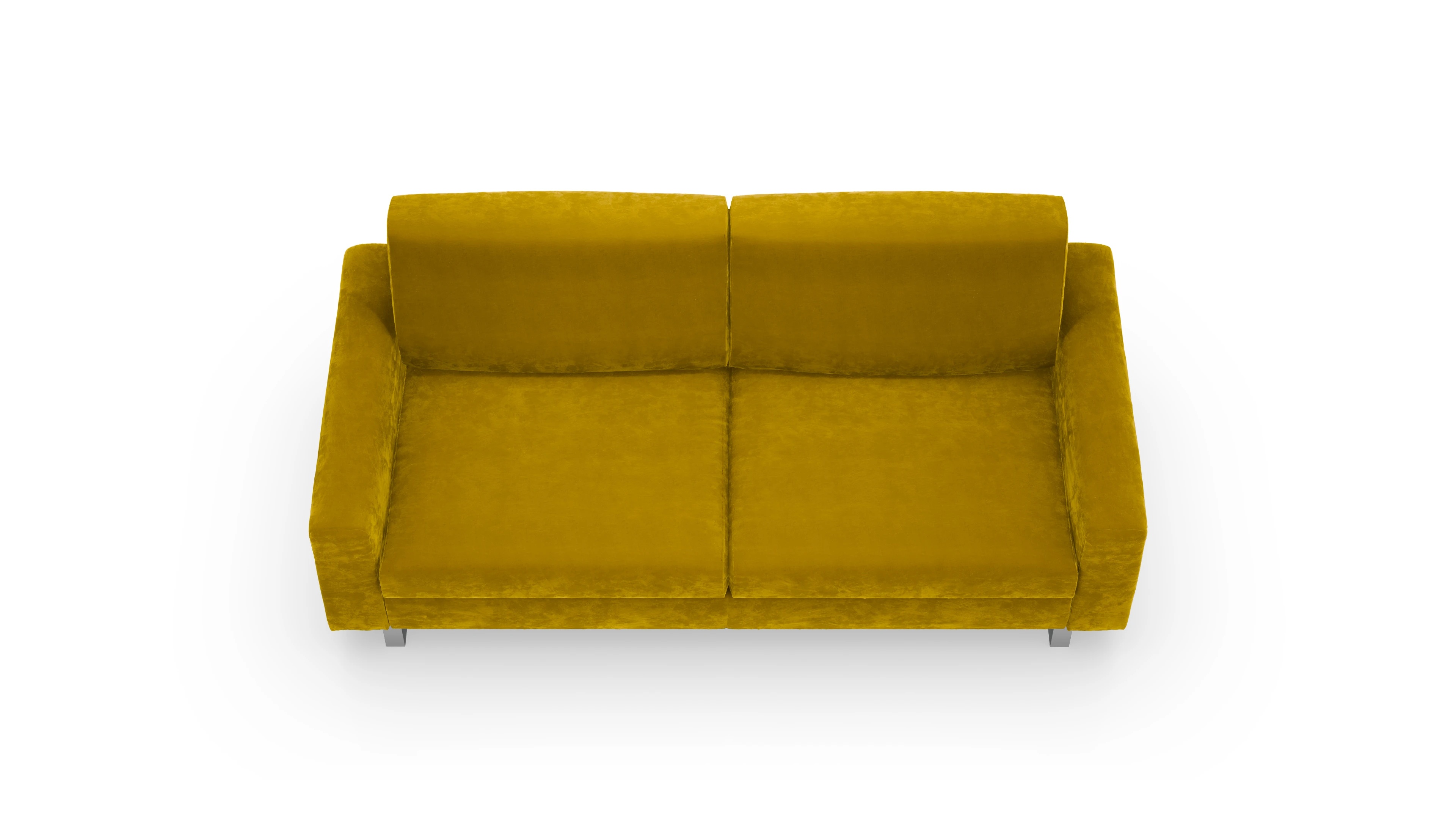 Schlafsofa Fontego Ansicht des Produktes Fontego 3-Sitzer in Samt gelb