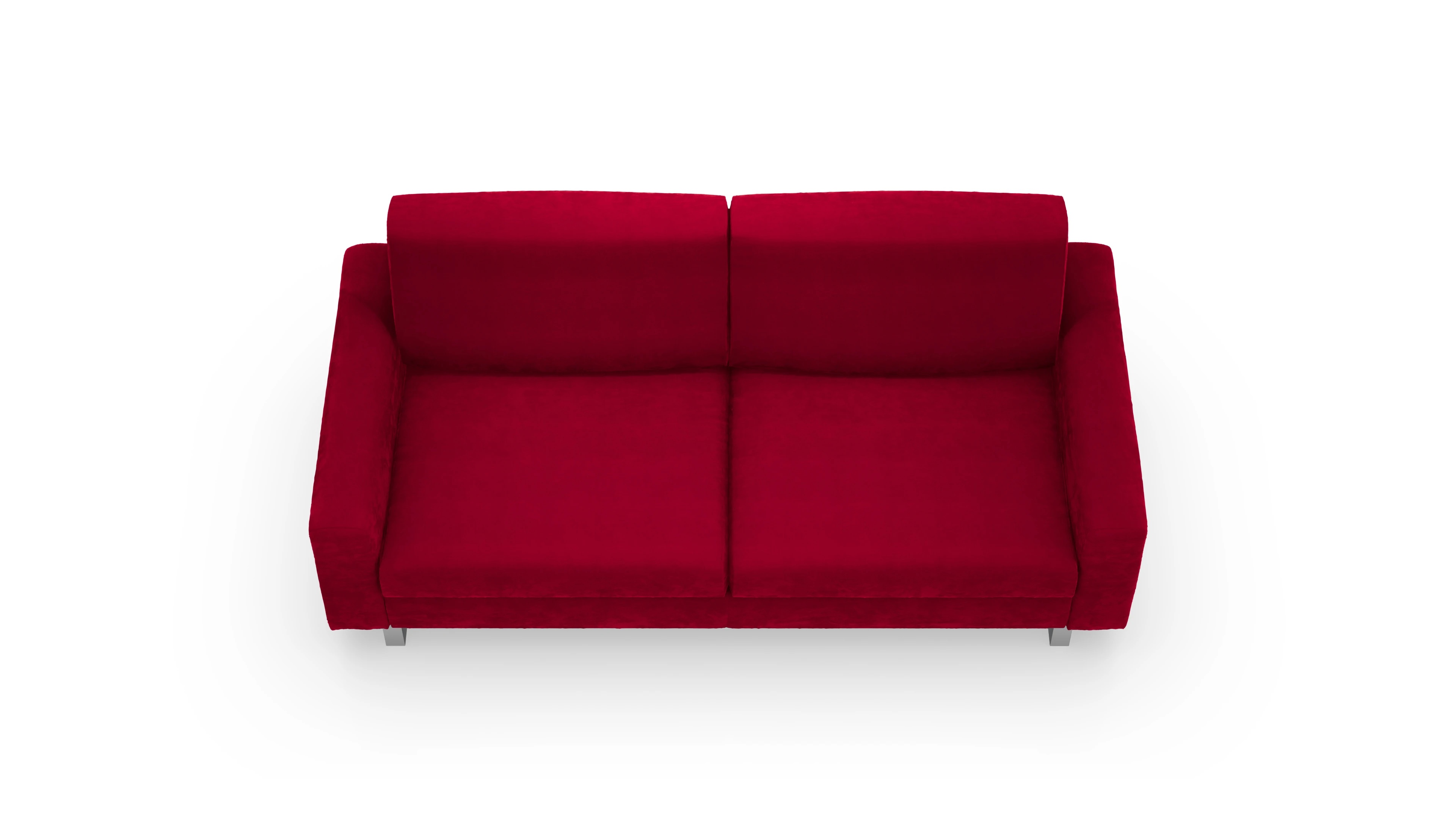 Schlafsofa Fontego Ansicht des Produktes Fontego 3-Sitzer in Samt rot