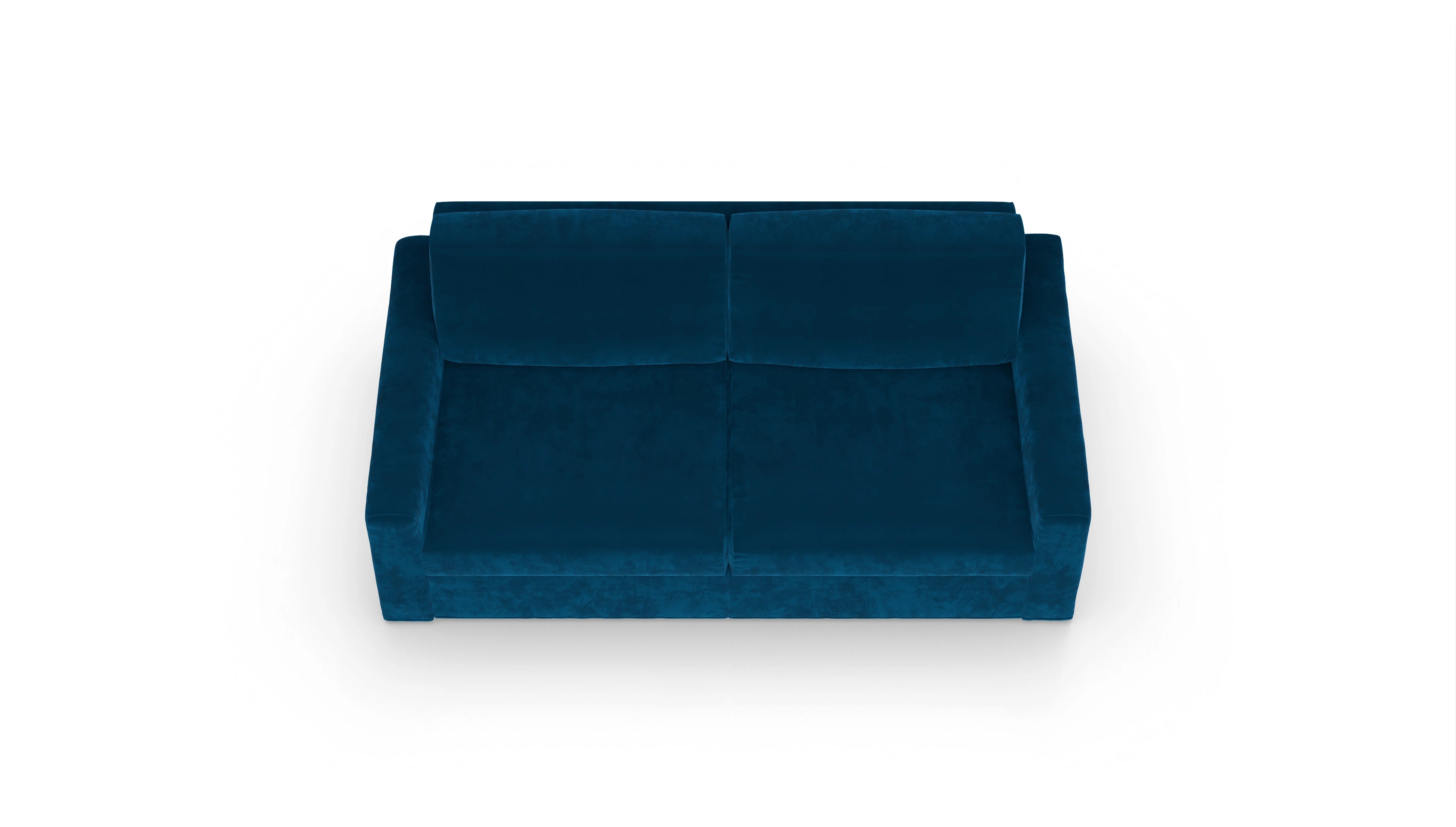 Schlafsofa Vinanti in Stoff Ansicht des Produktes Vinanti 2,5-Sitzer in Samt blau