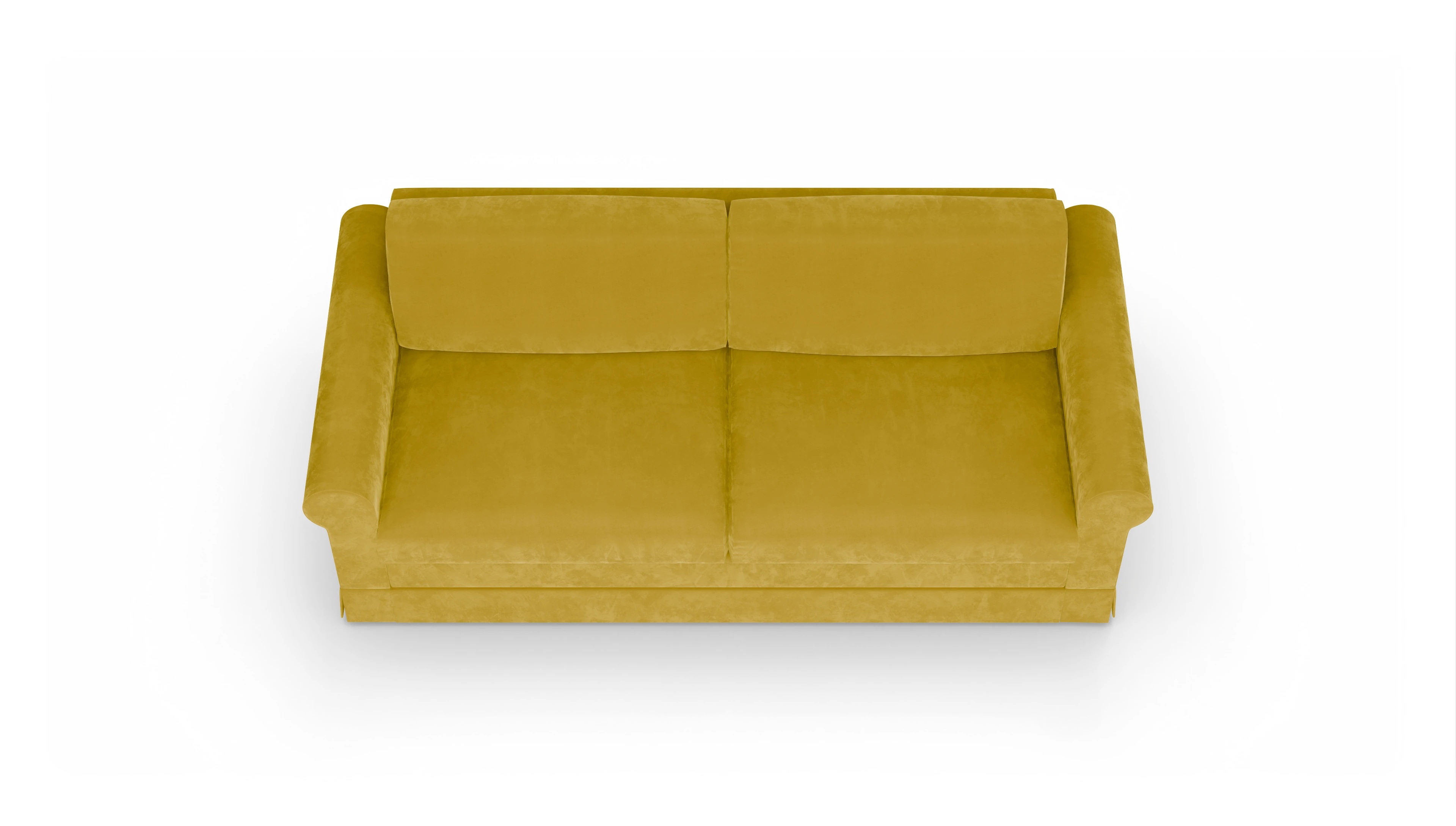 Schlafcouch Bareteri Ansicht des Produktes Bareteri 3-Sitzer in Samt gelb