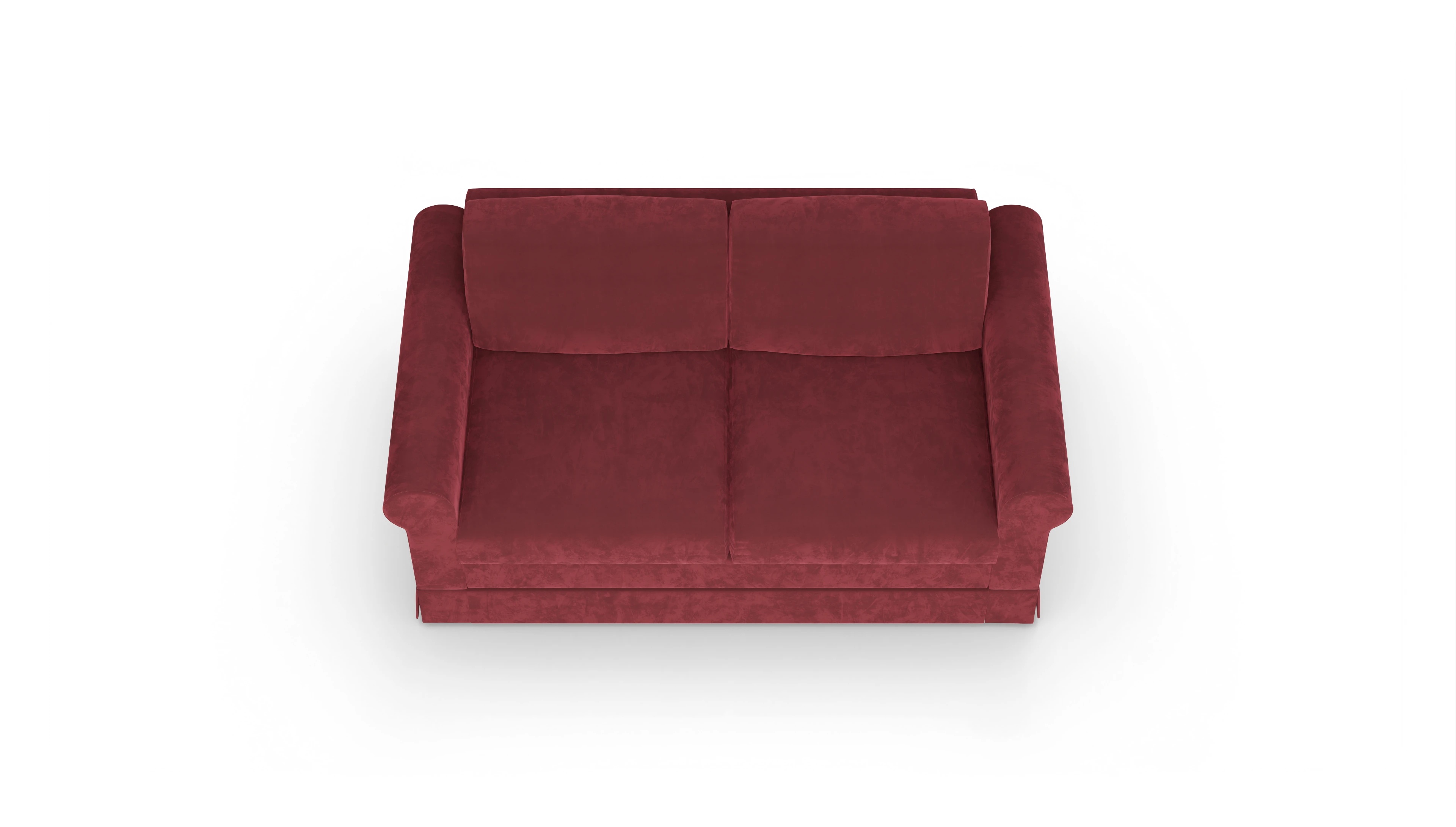 Schlafcouch Bareteri Ansicht des Produktes Bareteri 2-Sitzer in Samt rot
